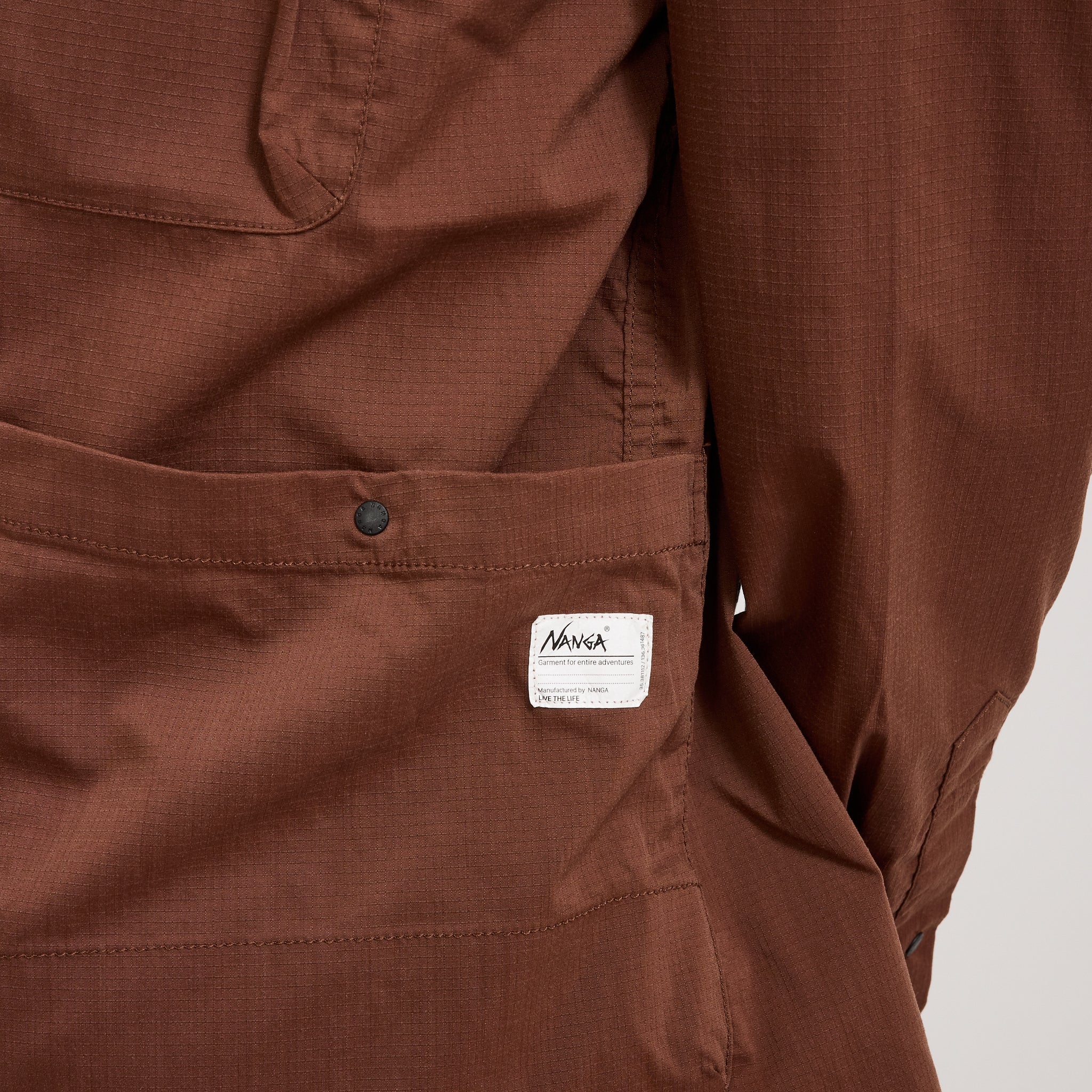 Nanga | Hinoc Ripstop Camp Shirt Brown | Maplestore