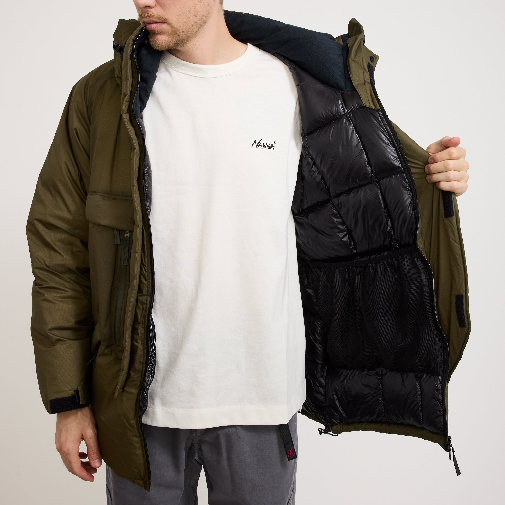 Nanga | Mountain Belay Coat Khaki | Maplestore