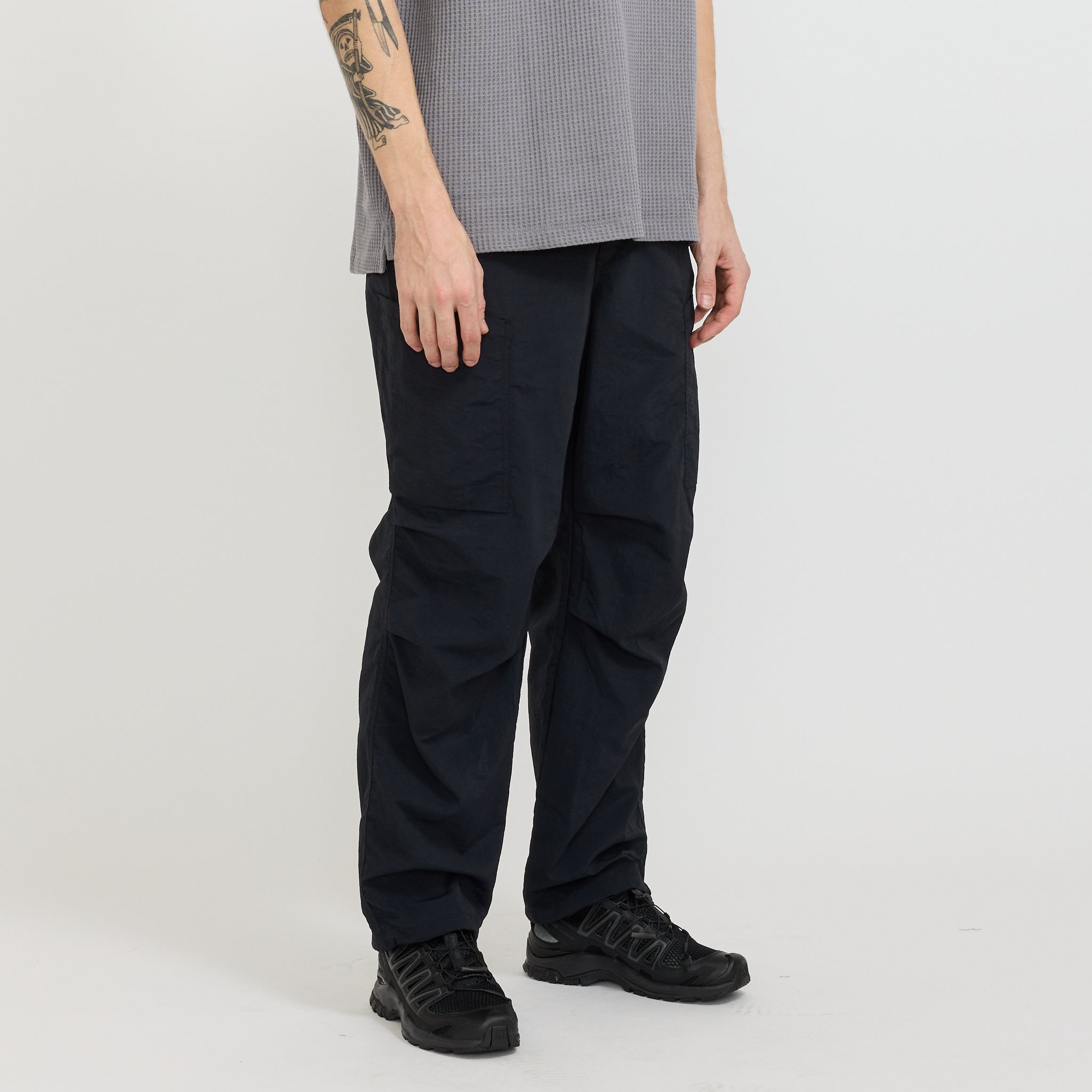 Nylon Tusser Cargo Pants Black