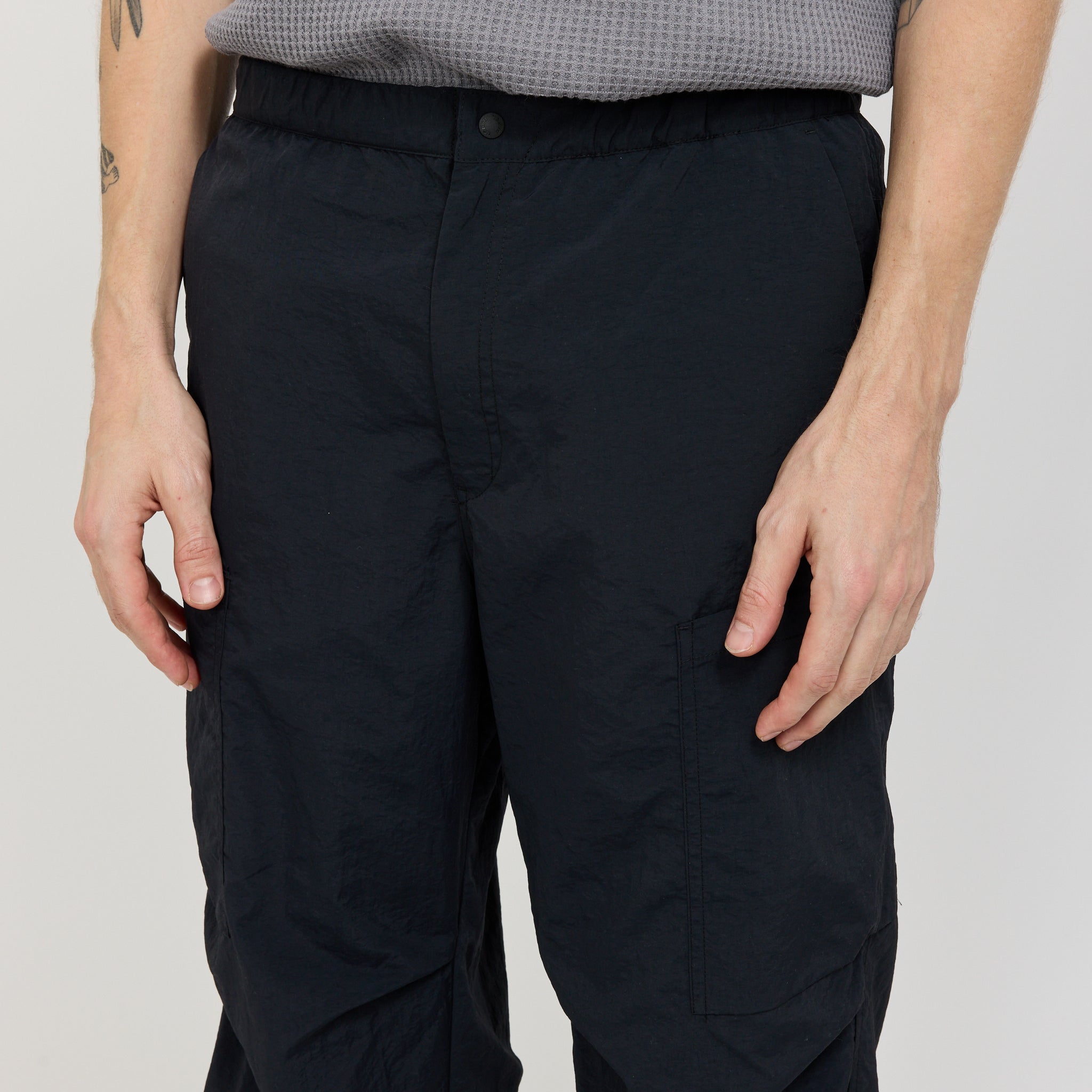 Nylon Tusser Cargo Pants Black