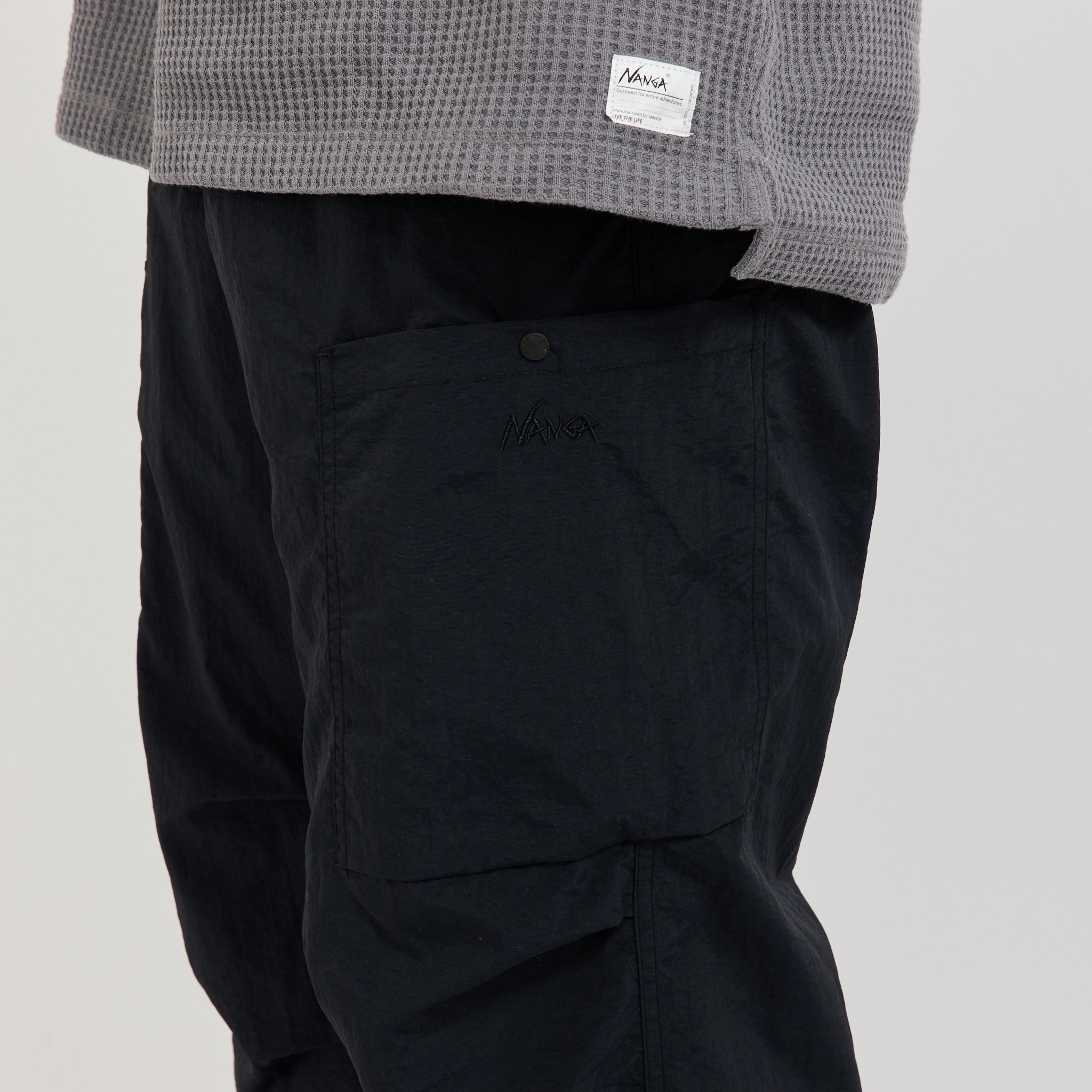 Nylon Tusser Cargo Pants Black