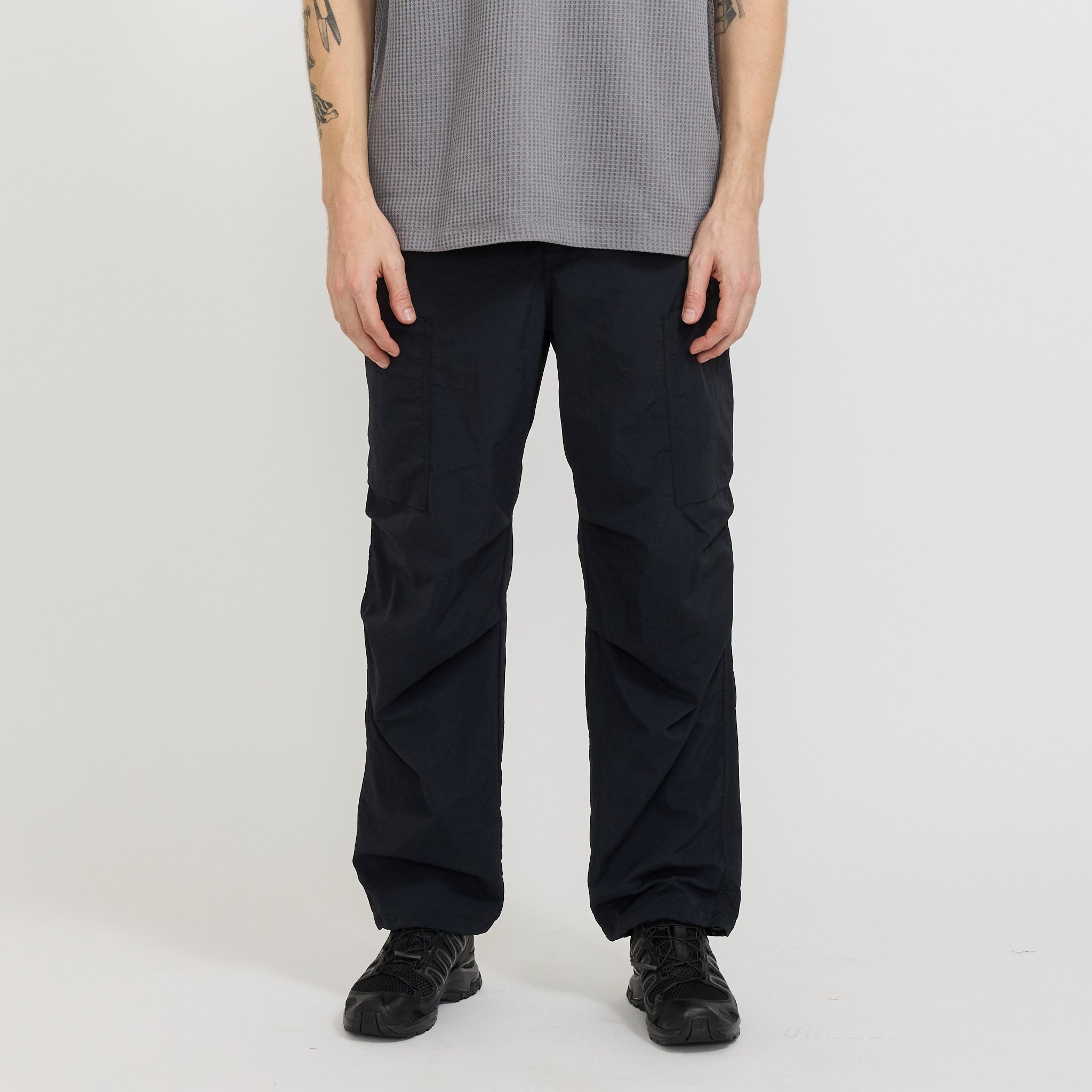Nylon Tusser Cargo Pants Black