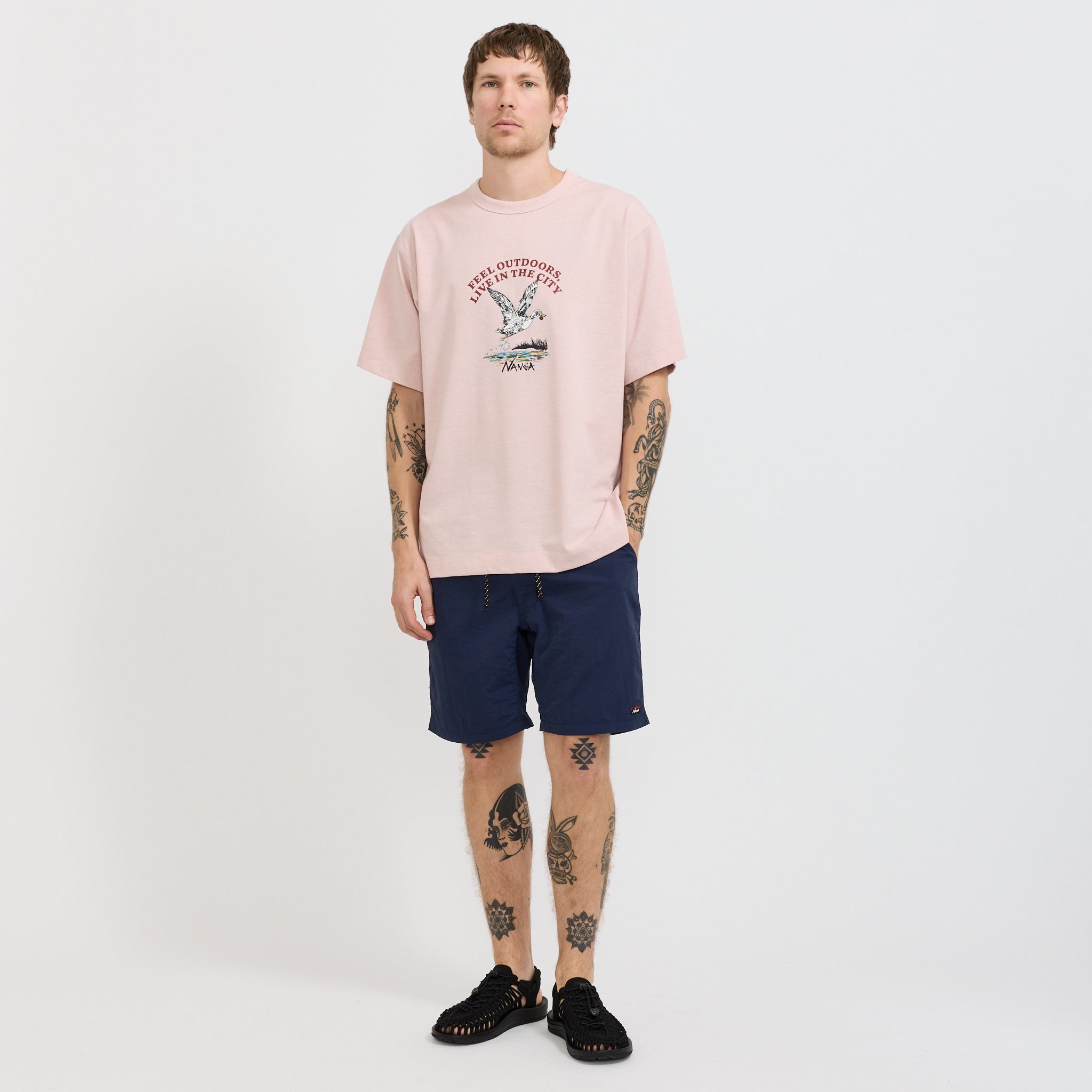 Nylon Tusser Easy Shorts Navy