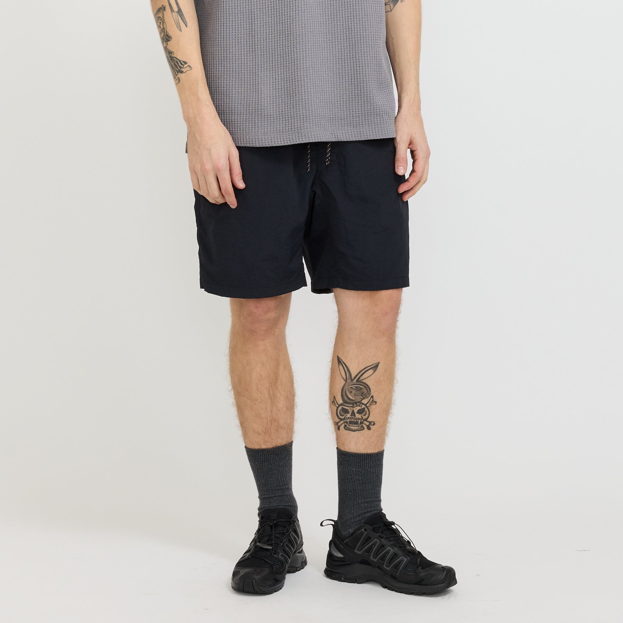 Nanga | Nylon Tusser Easy Shorts Black | Maplestore