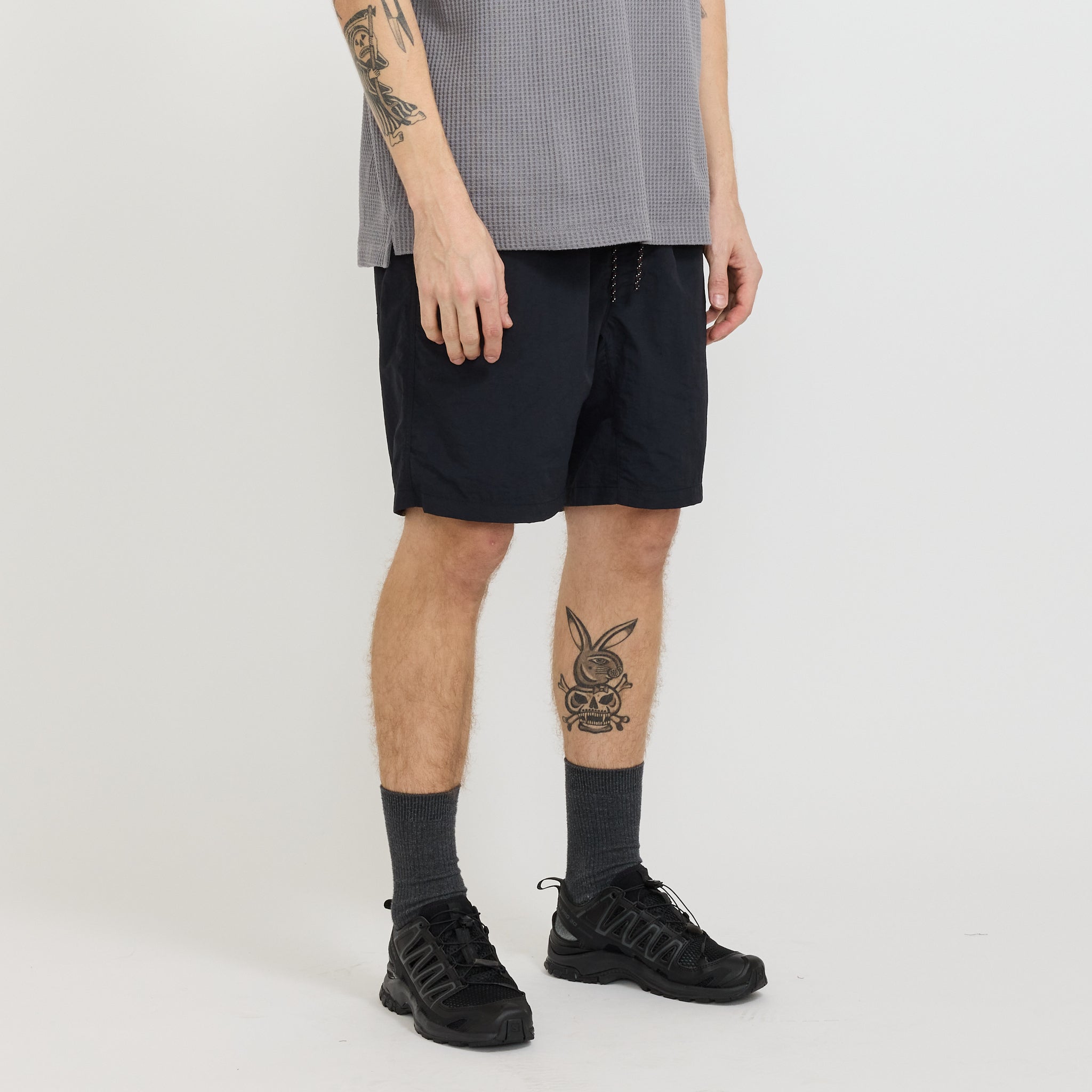 Nanga | Nylon Tusser Easy Shorts Black | Maplestore