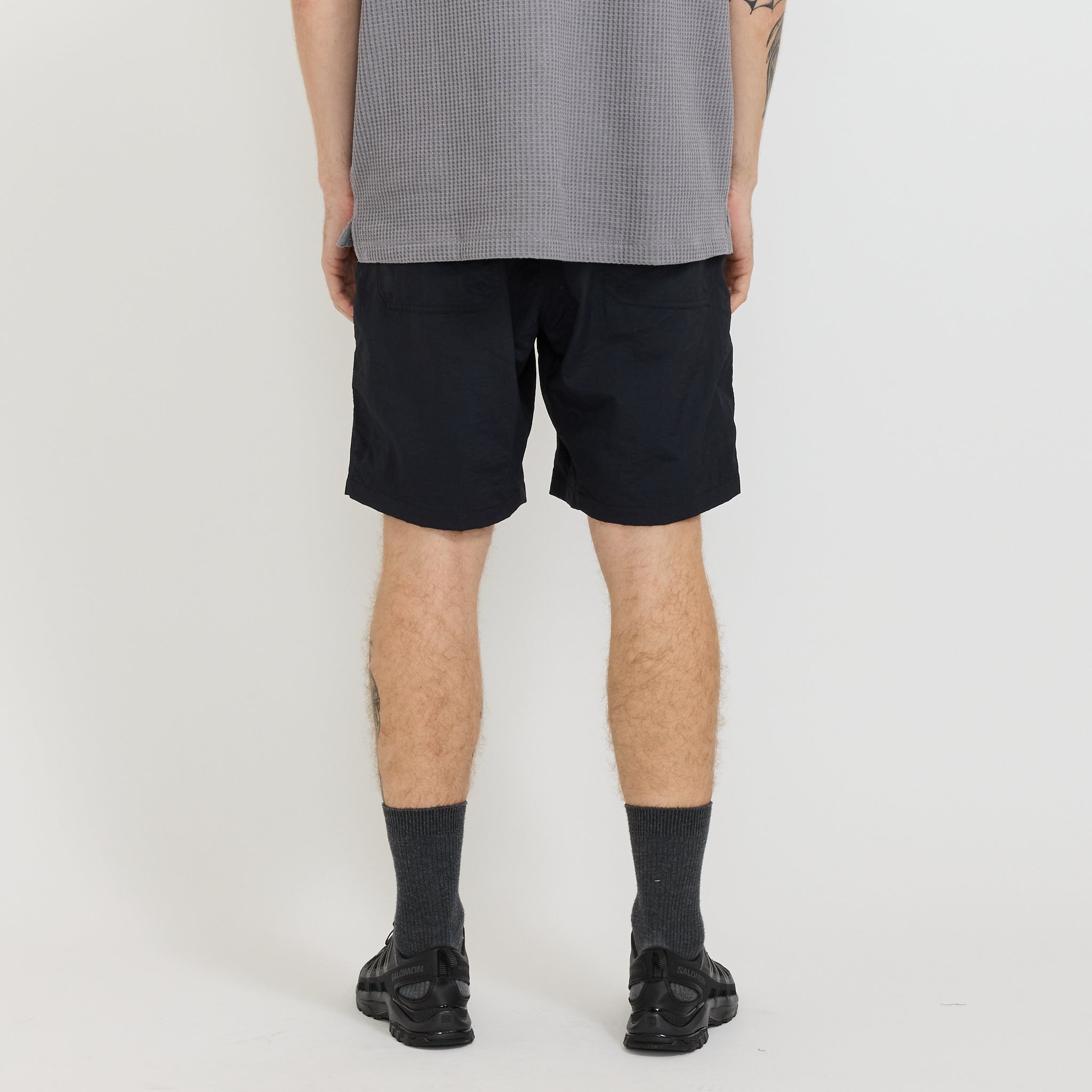 Nanga | Nylon Tusser Easy Shorts Black | Maplestore