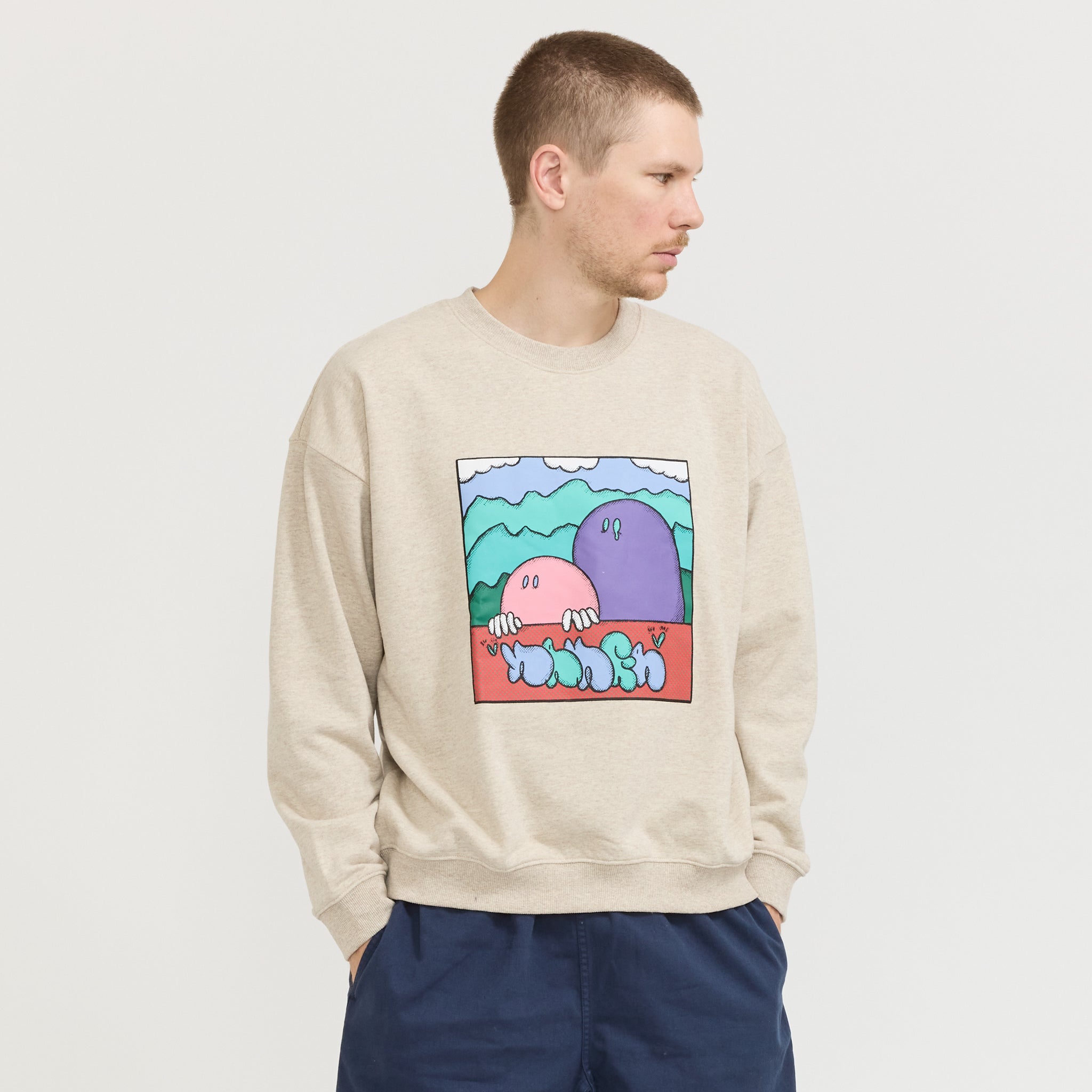 Nanga x Ryuji Kamiyama Sweat Oatmeal