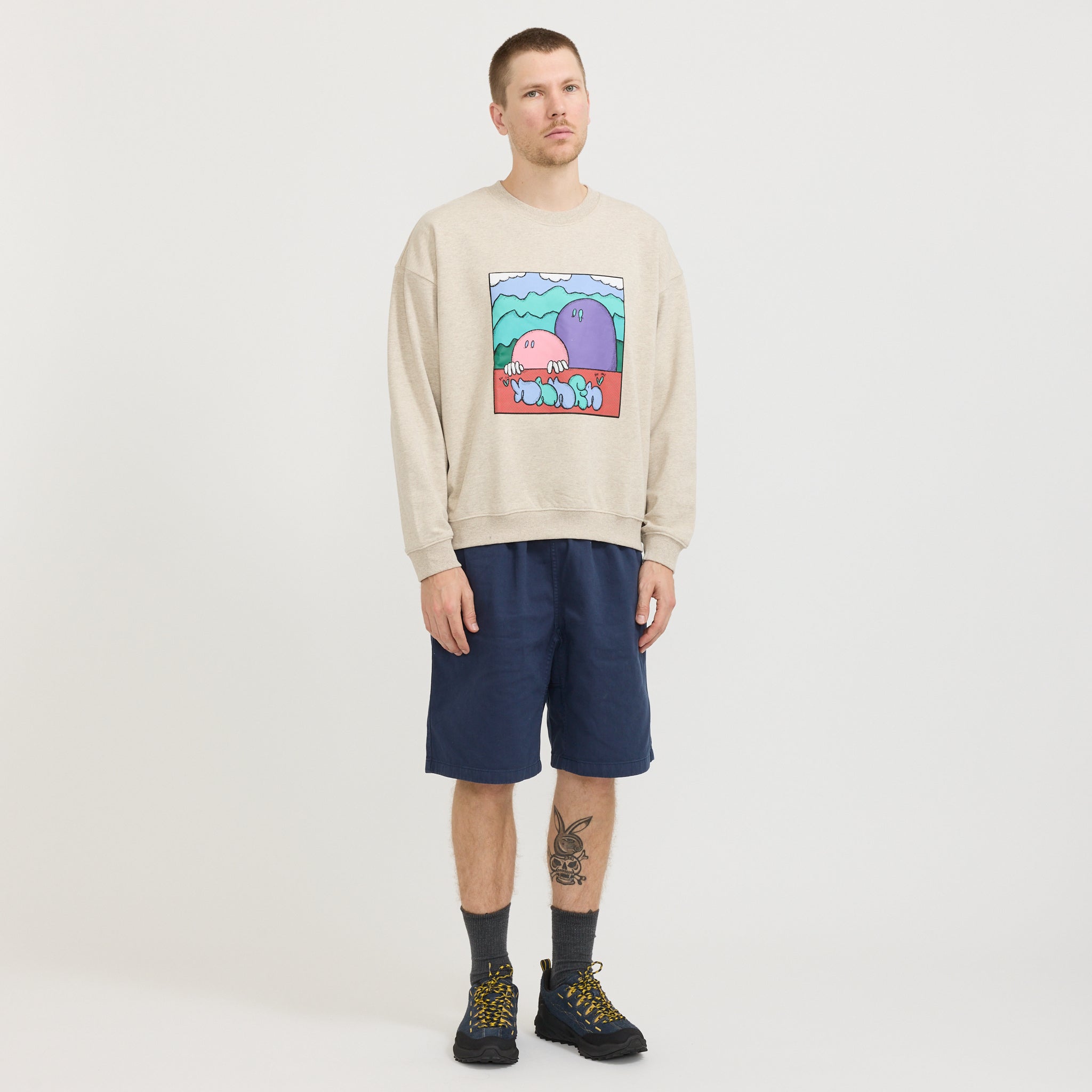 Nanga x Ryuji Kamiyama Sweat Oatmeal