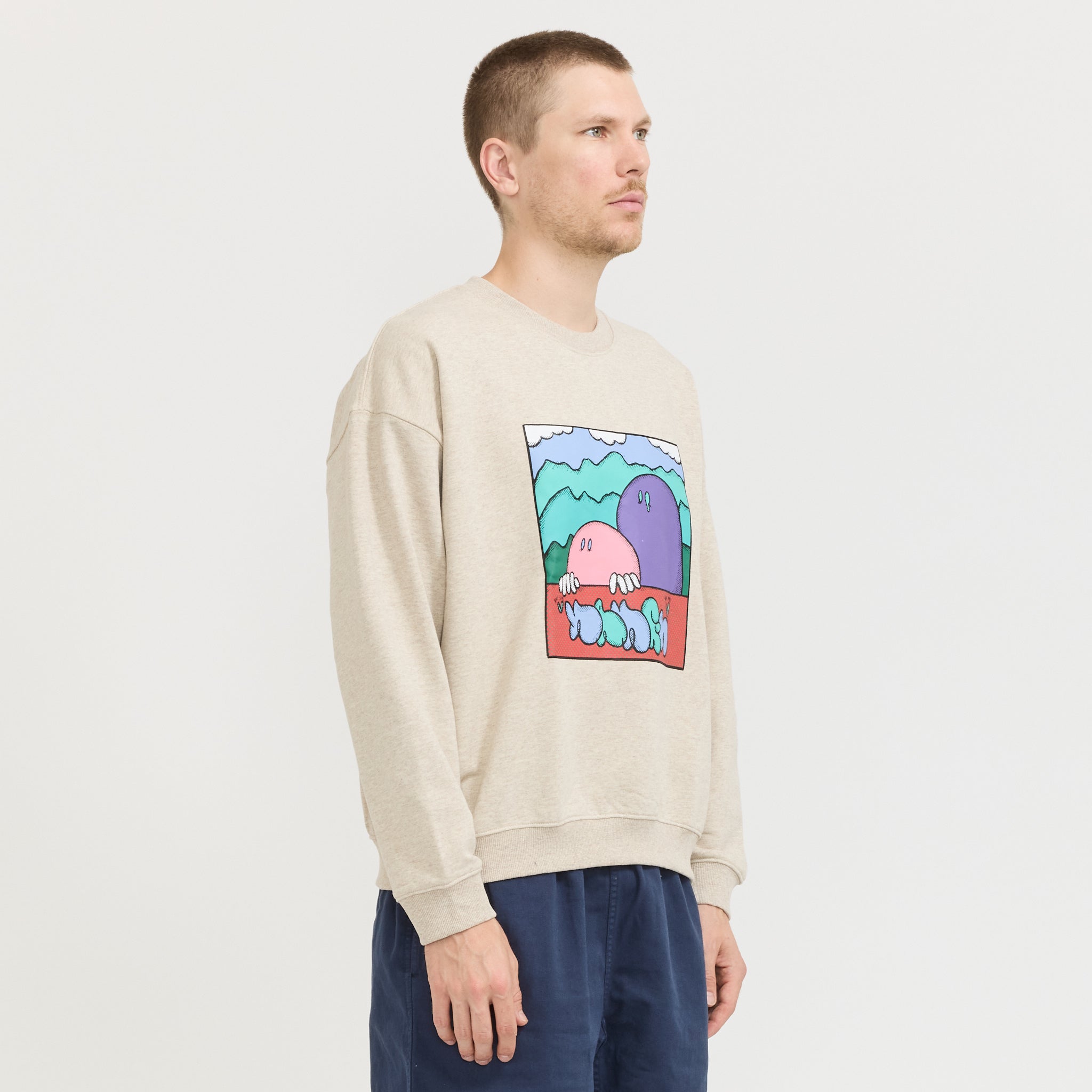 Nanga x Ryuji Kamiyama Sweat Oatmeal