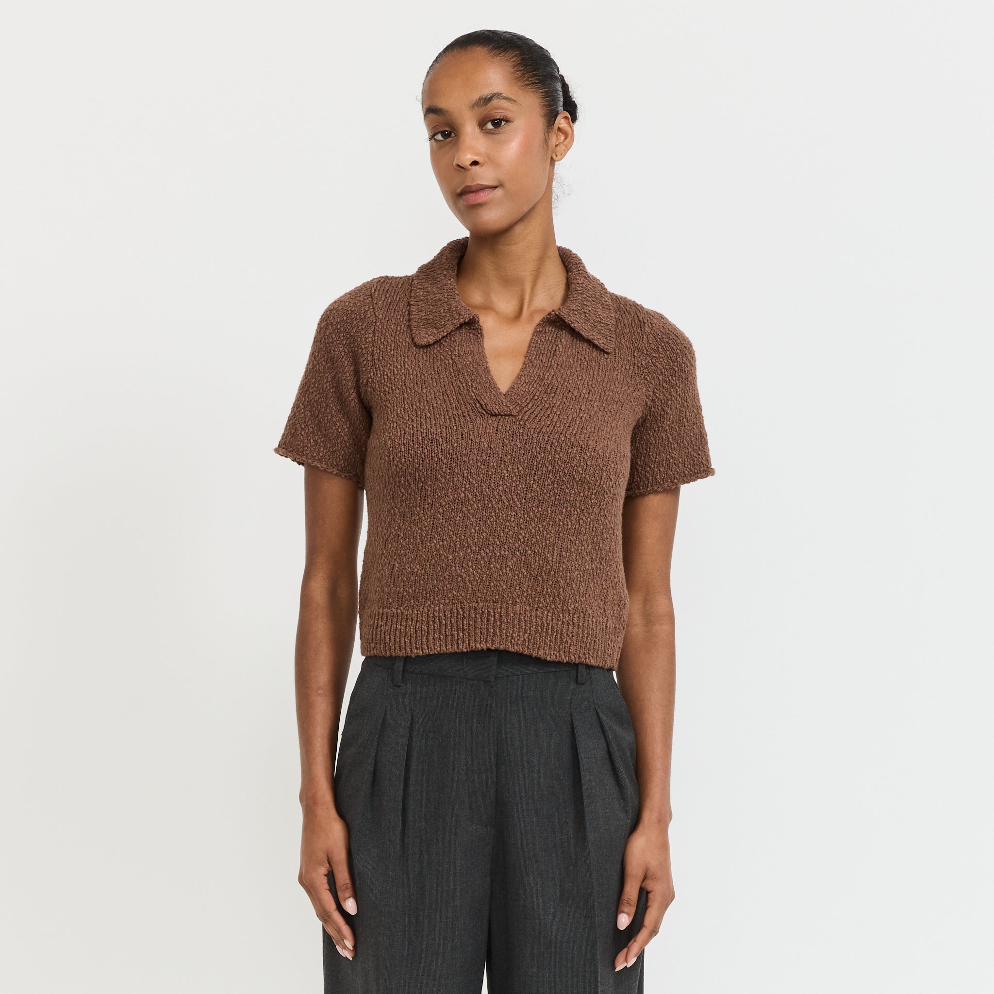 Cecil Knit Polo Espresso