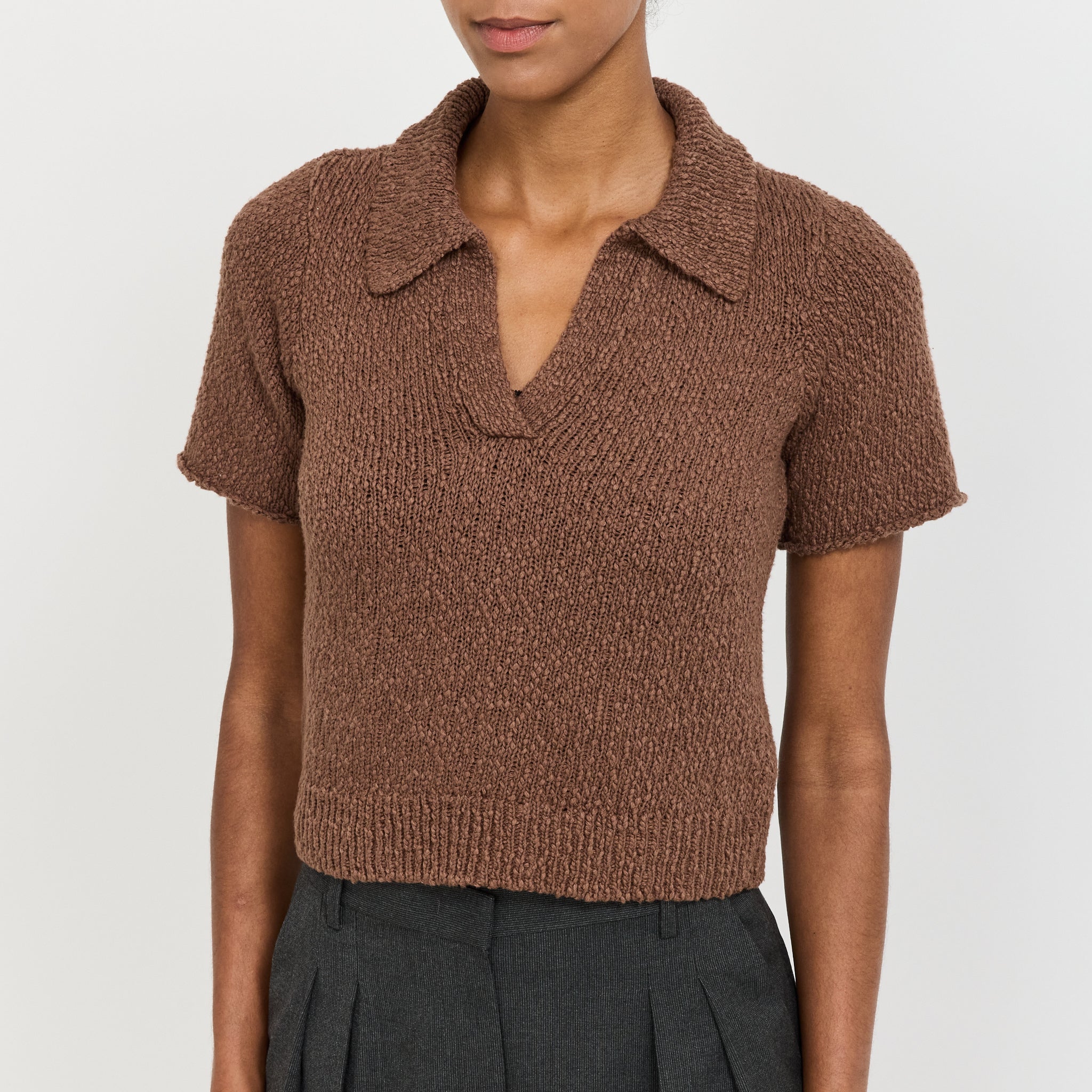 Cecil Knit Polo Espresso