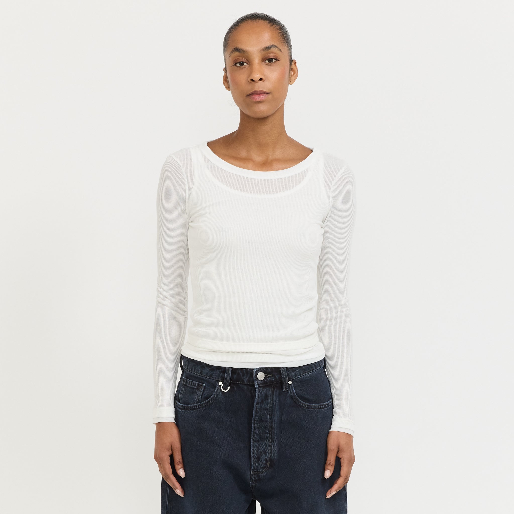 Echo Longsleeve White