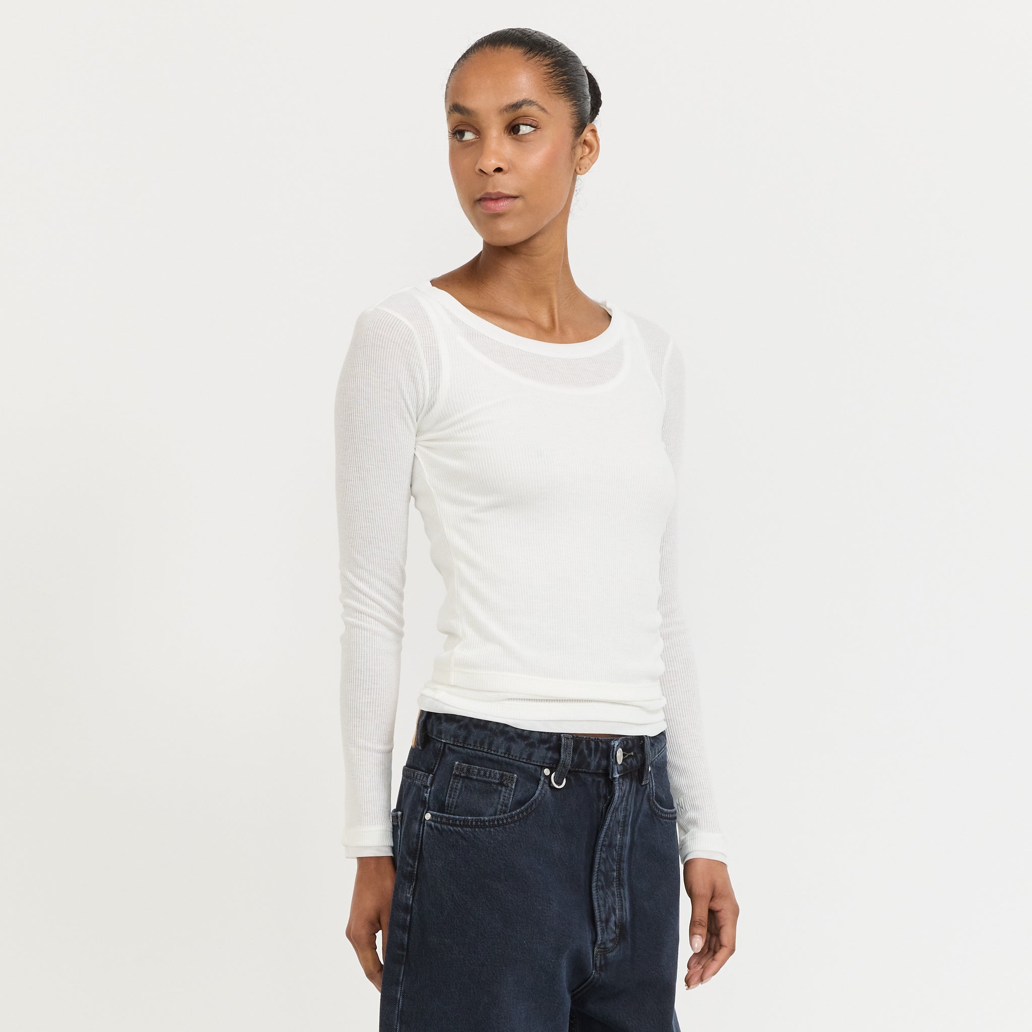 Echo Longsleeve White