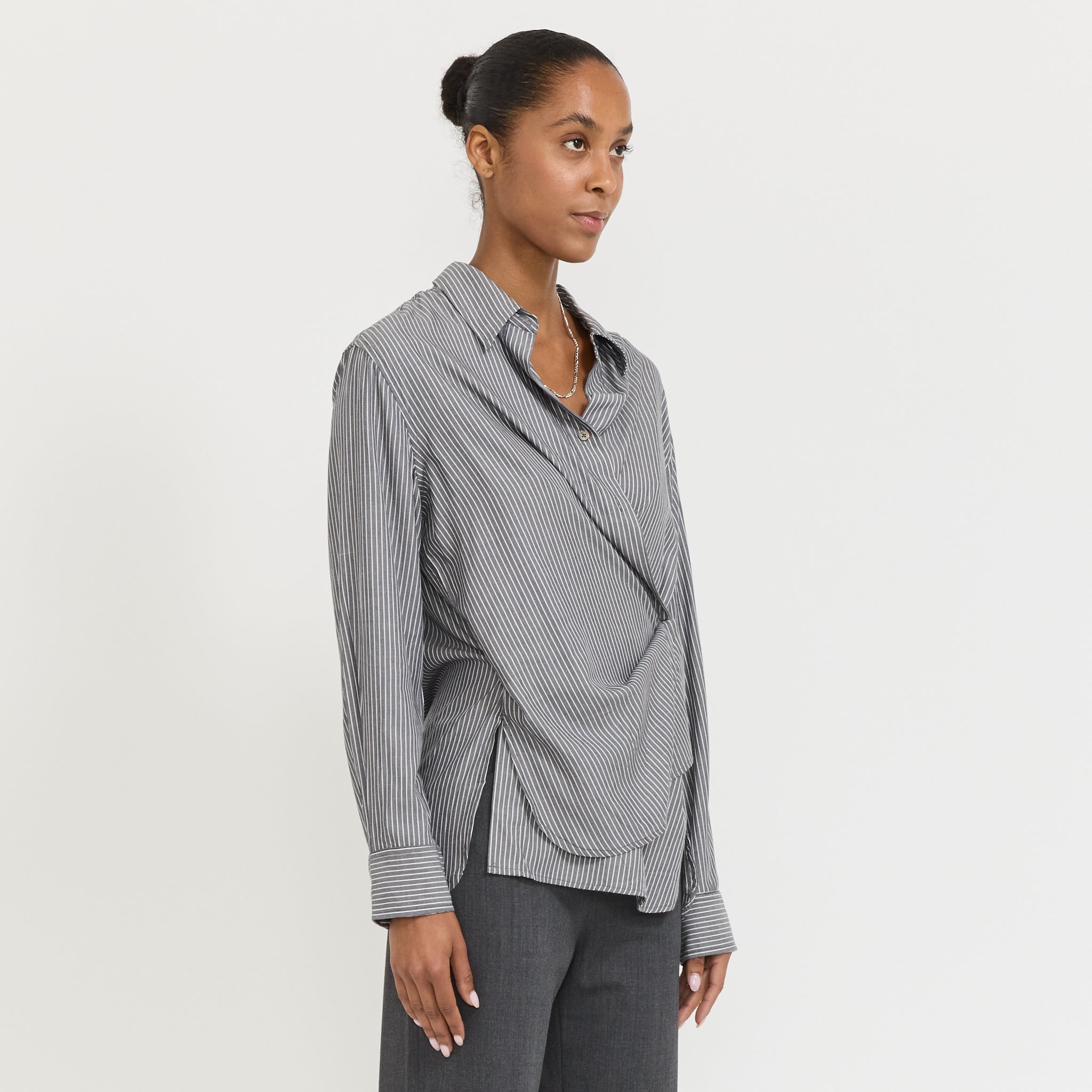 Mirage Drape Shirt Stripe