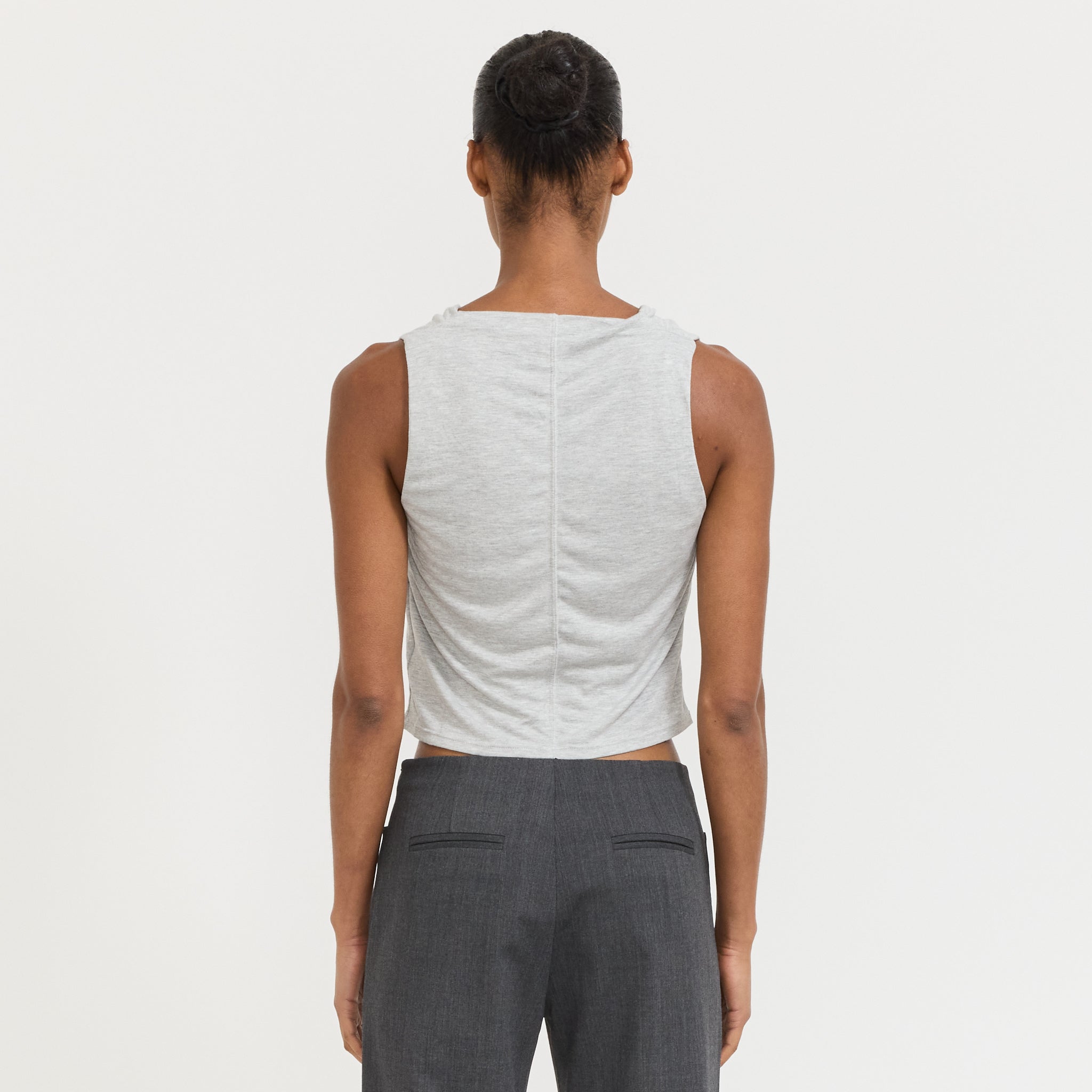 Mirage Drape Top Grey Marle