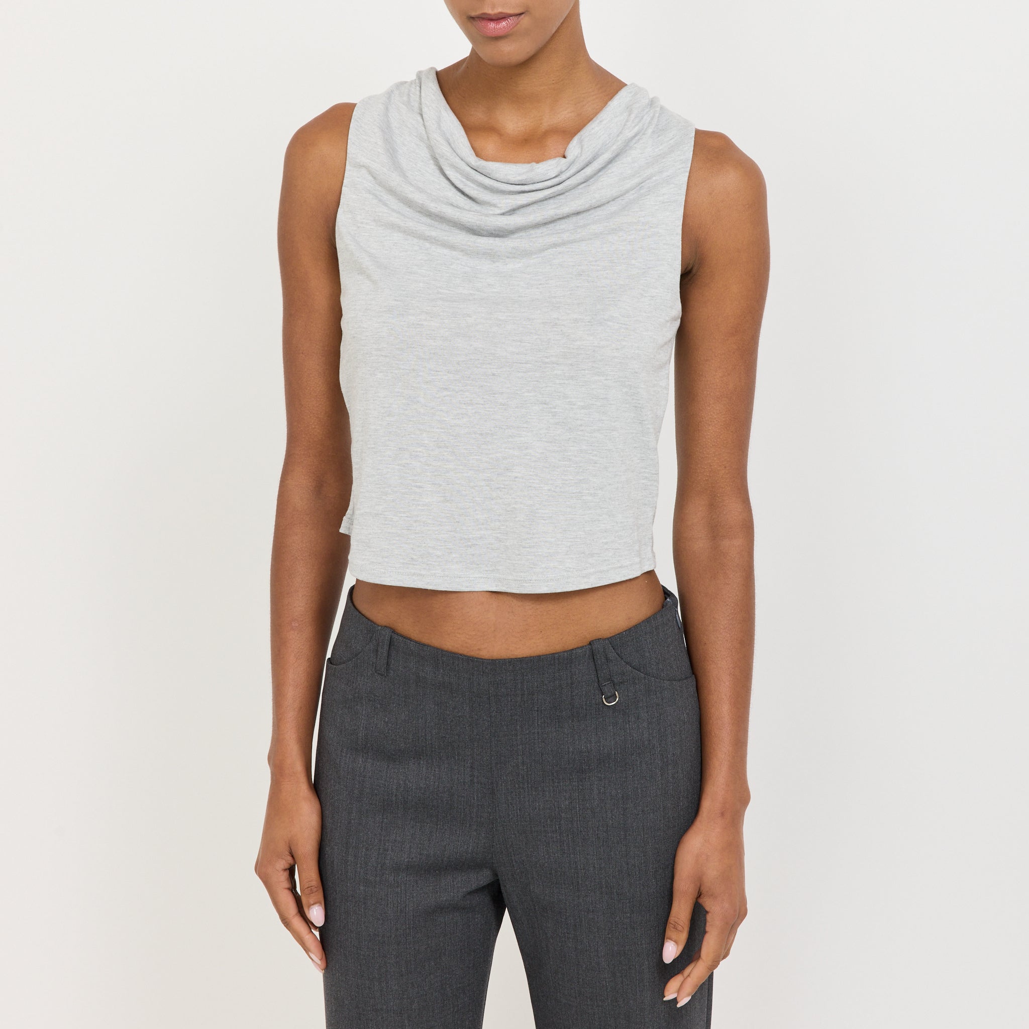 Mirage Drape Top Grey Marle