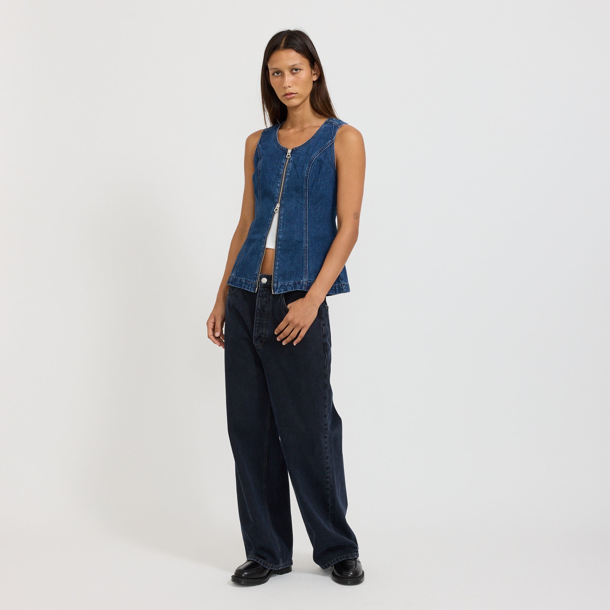 Neuw | Milla Zip Tunic Dark Indigo | Maplestore