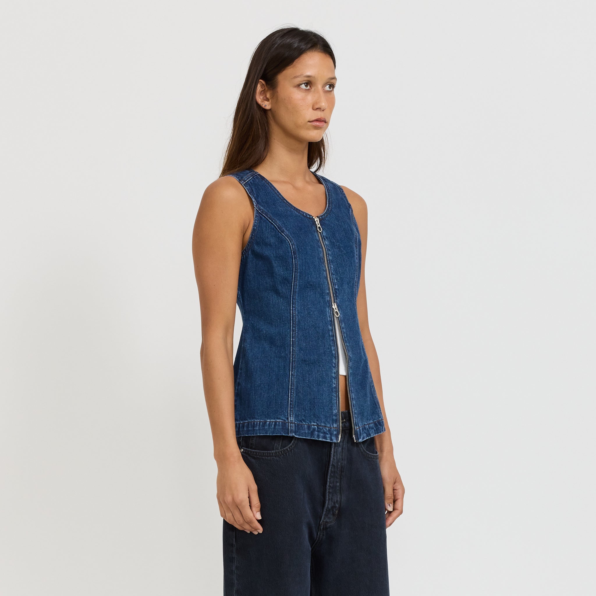 Neuw | Milla Zip Tunic Dark Indigo | Maplestore