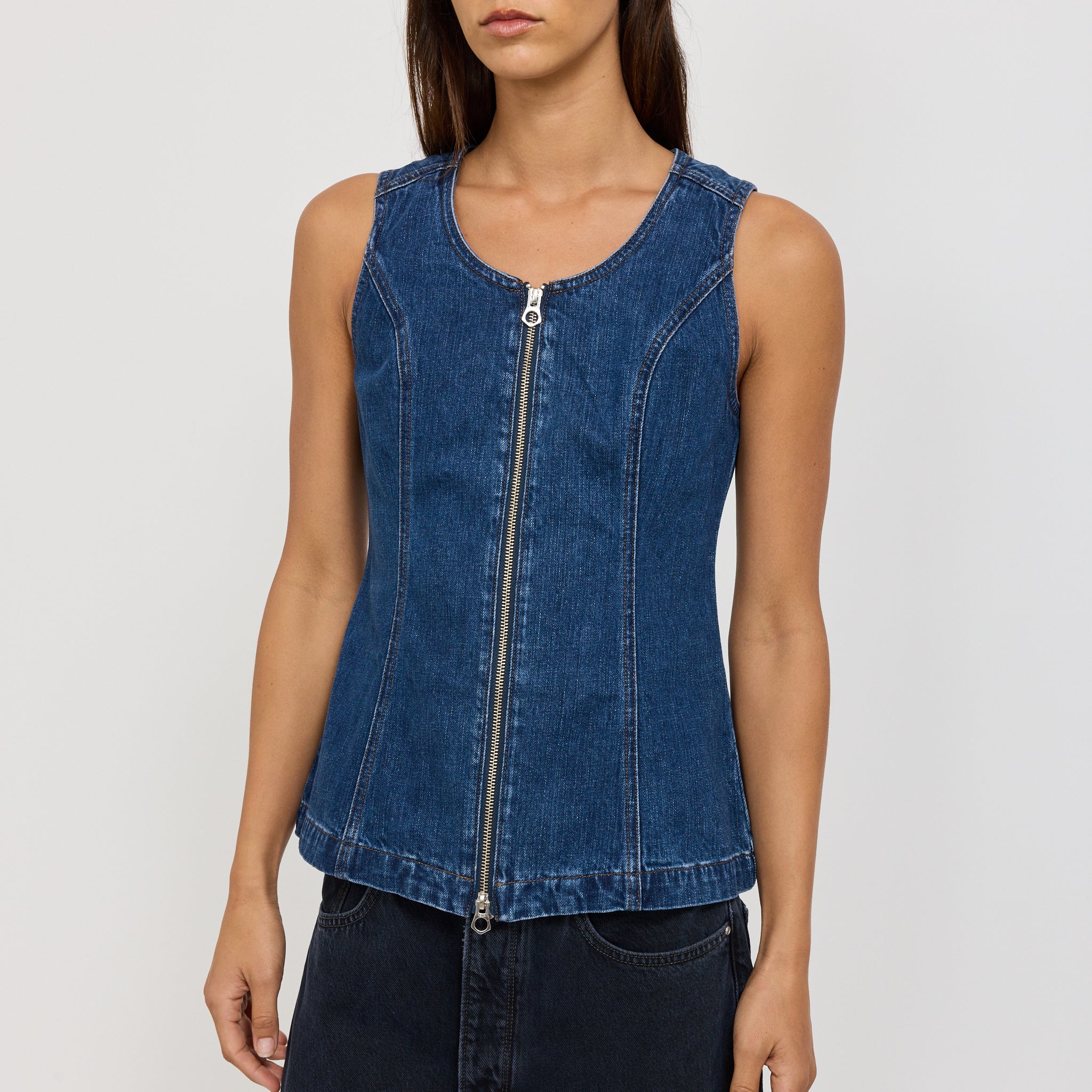Neuw | Milla Zip Tunic Dark Indigo | Maplestore
