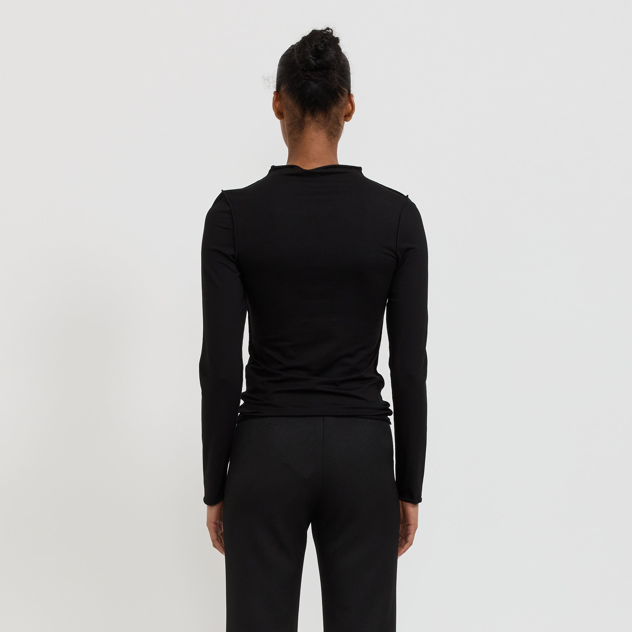 Neuw | Modal Long Sleeve Mockneck Black | Maplestore