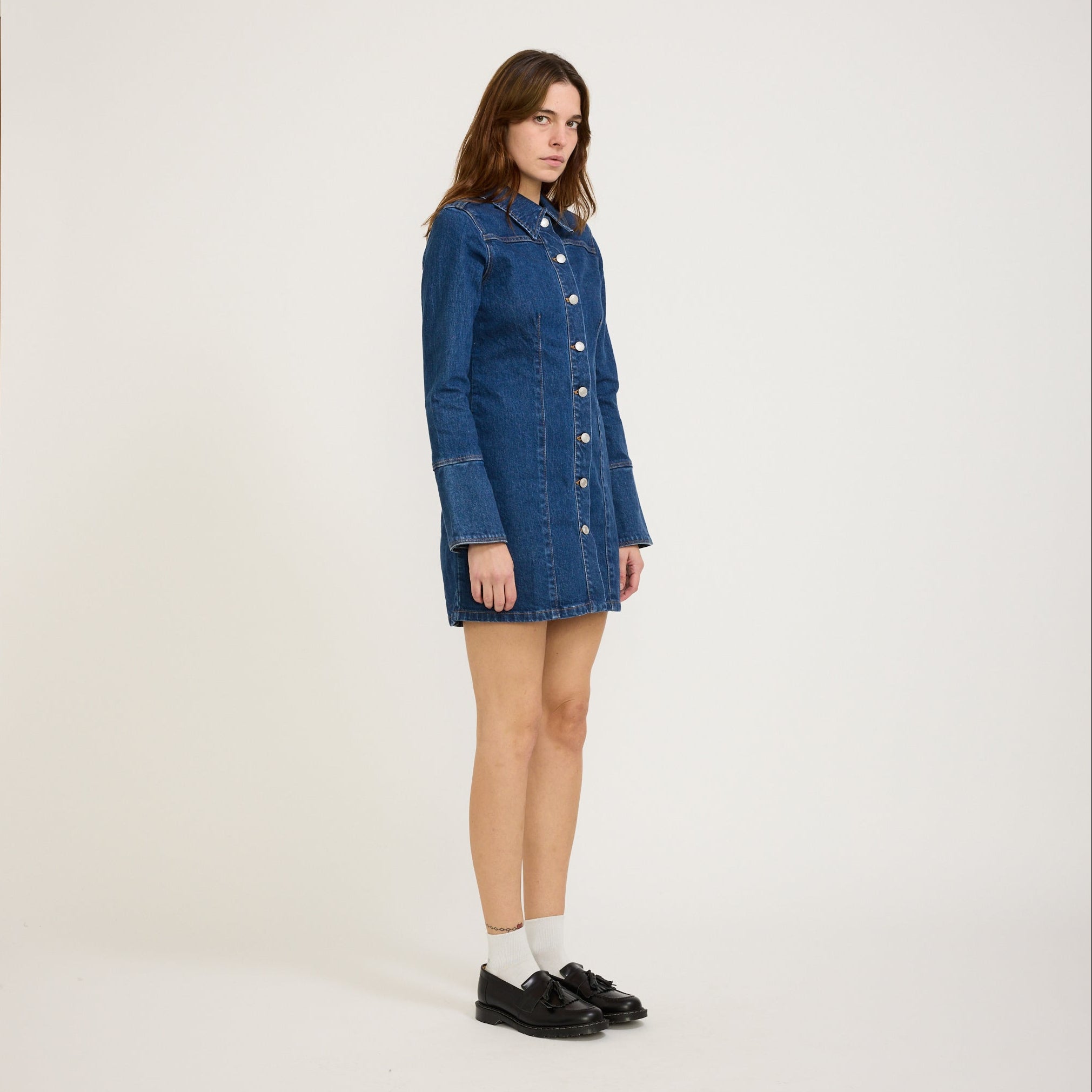 Neuw | Muse Denim Shirt Dress Royal Indigo | Maplestore