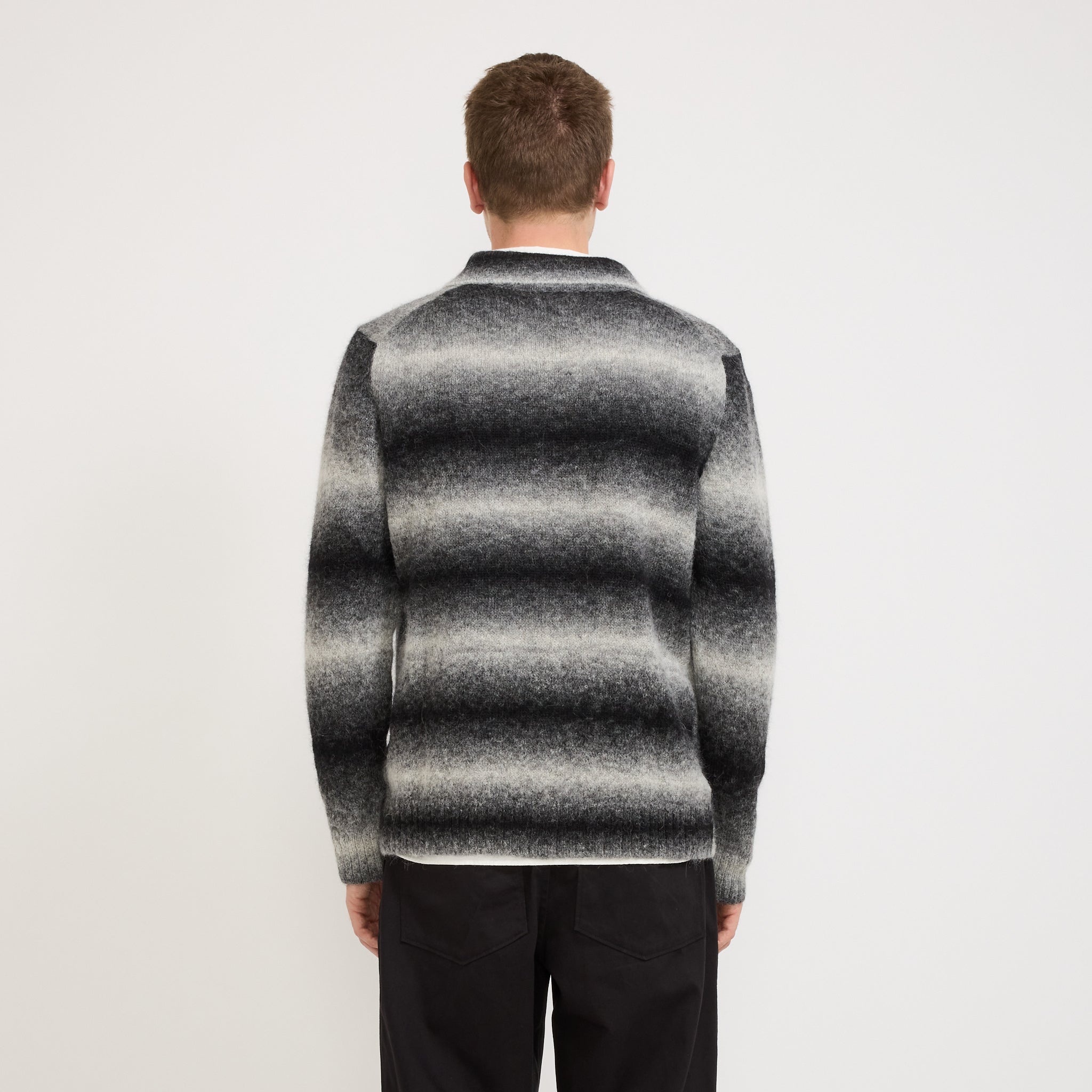 NN07 | Alfie Polo Cardigan 6656 Light Grey Multi | Maplestore
