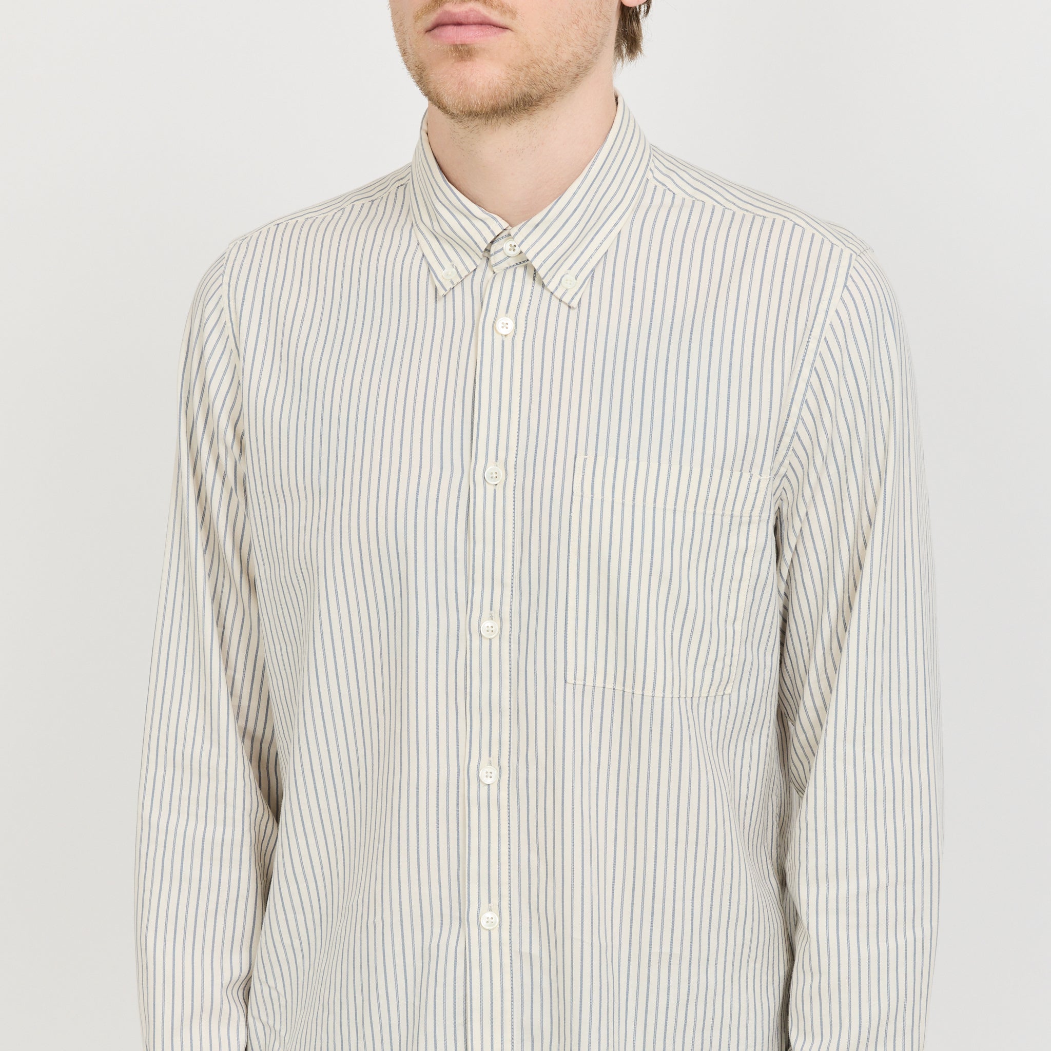 Arne Button Down Shirt Sea Stripe