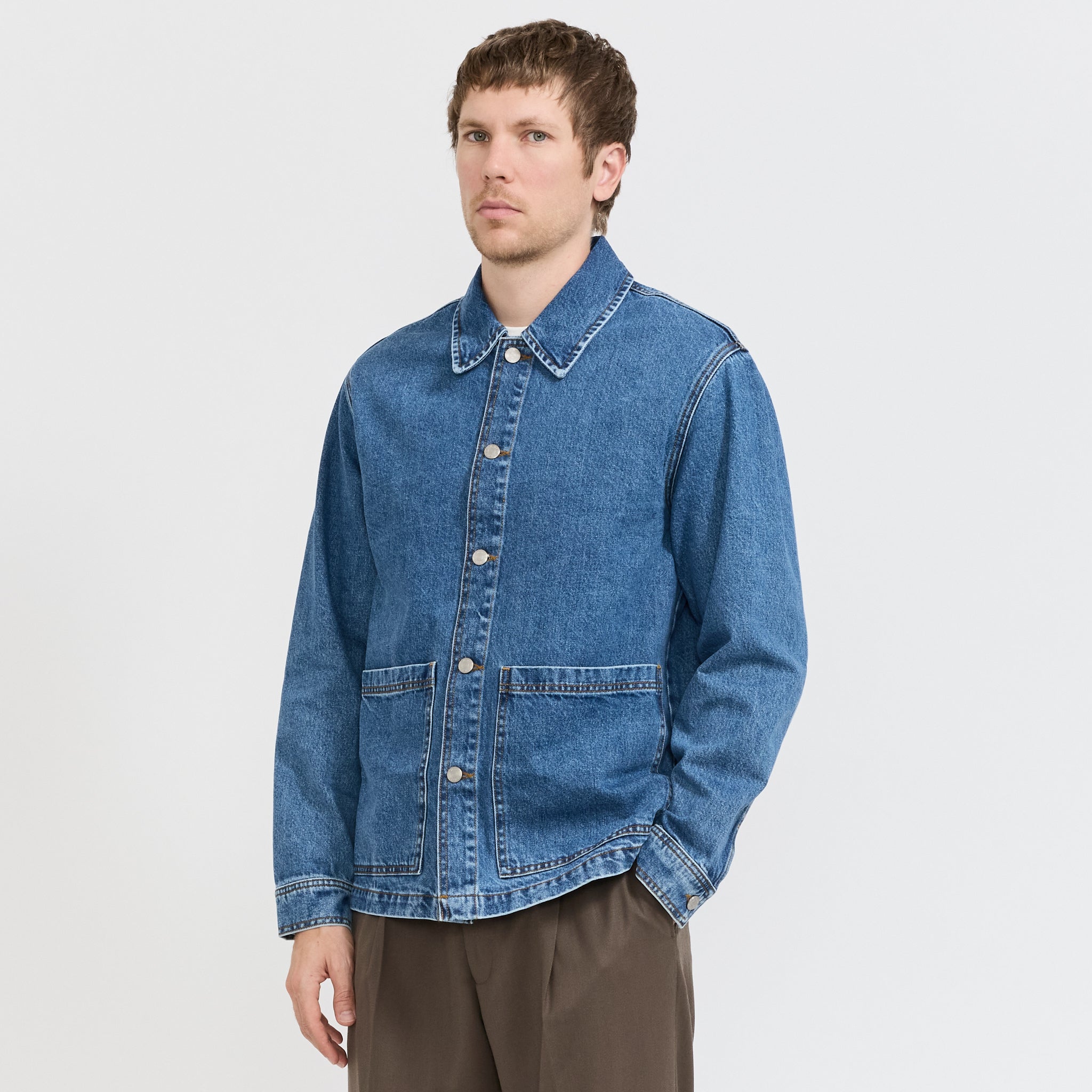 Blaze Overshirt Medium Washed | NN07 Mens Shirts at Maplestore