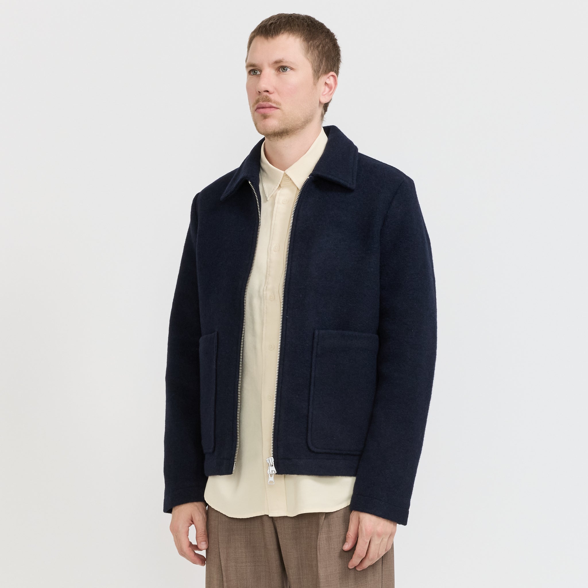 NN07 | Gael Wool Jacket Navy Blue | Maplestore