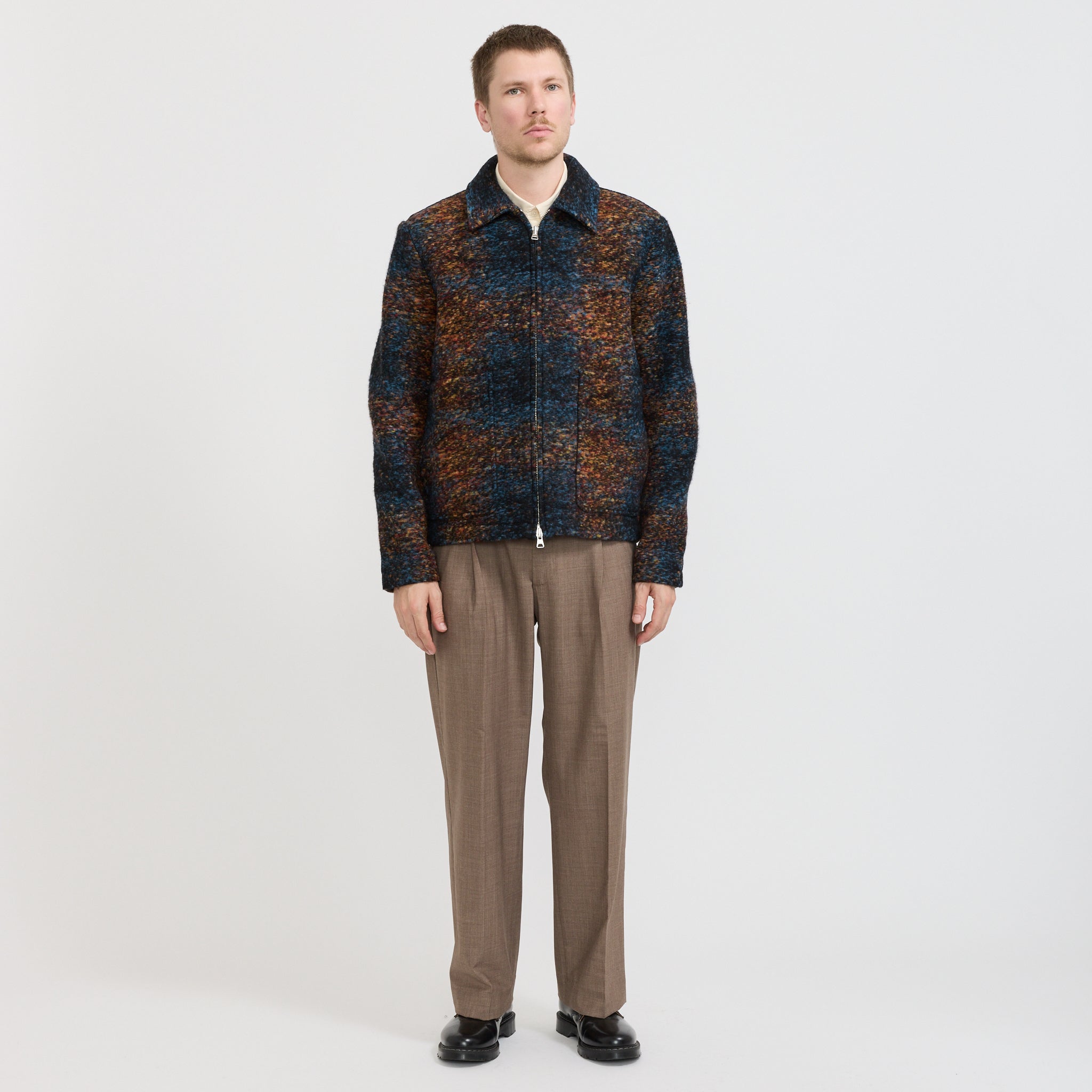 NN07 | Gael Jacquard Jacket Blue Multi | Maplestore