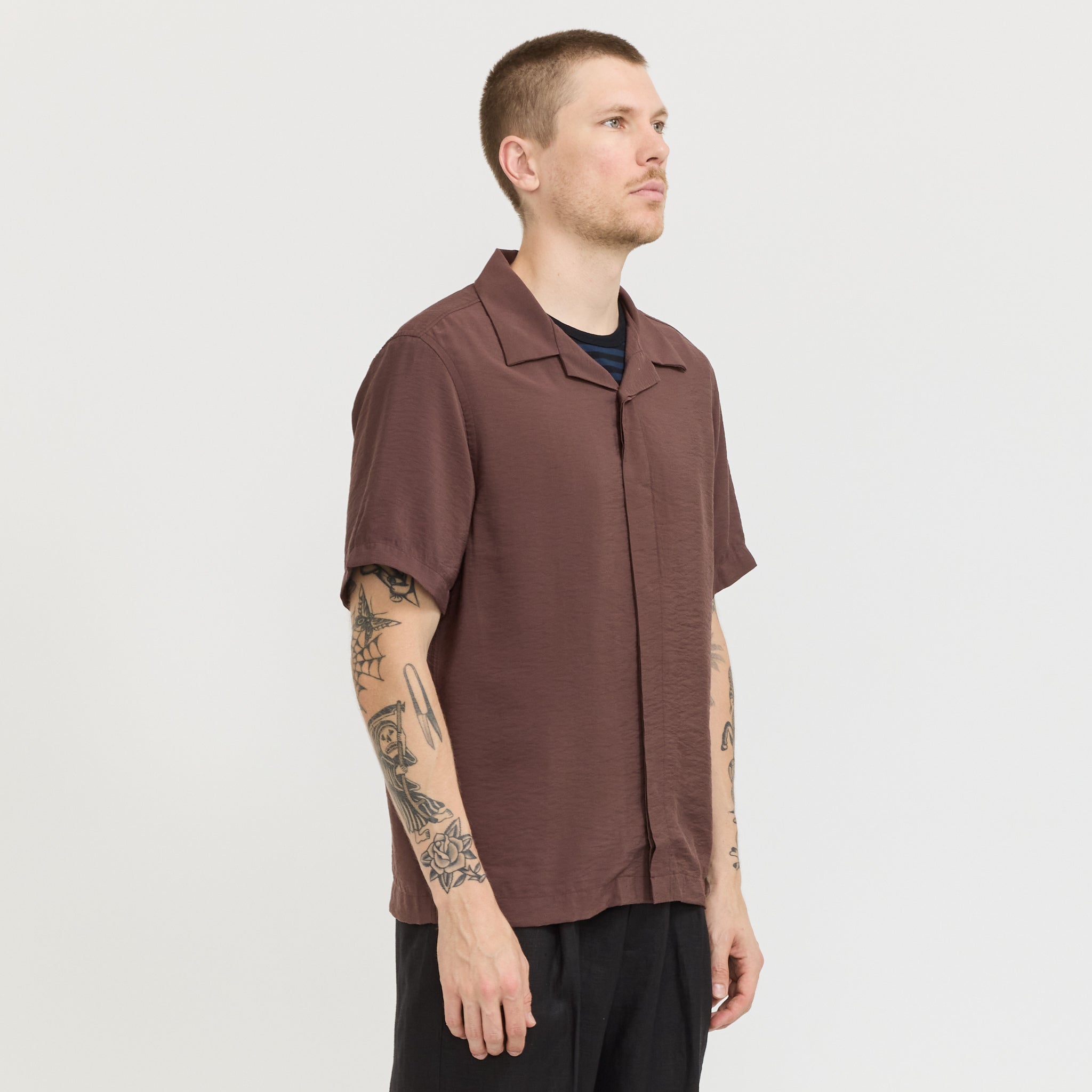 Hank SS Shirt Coffee