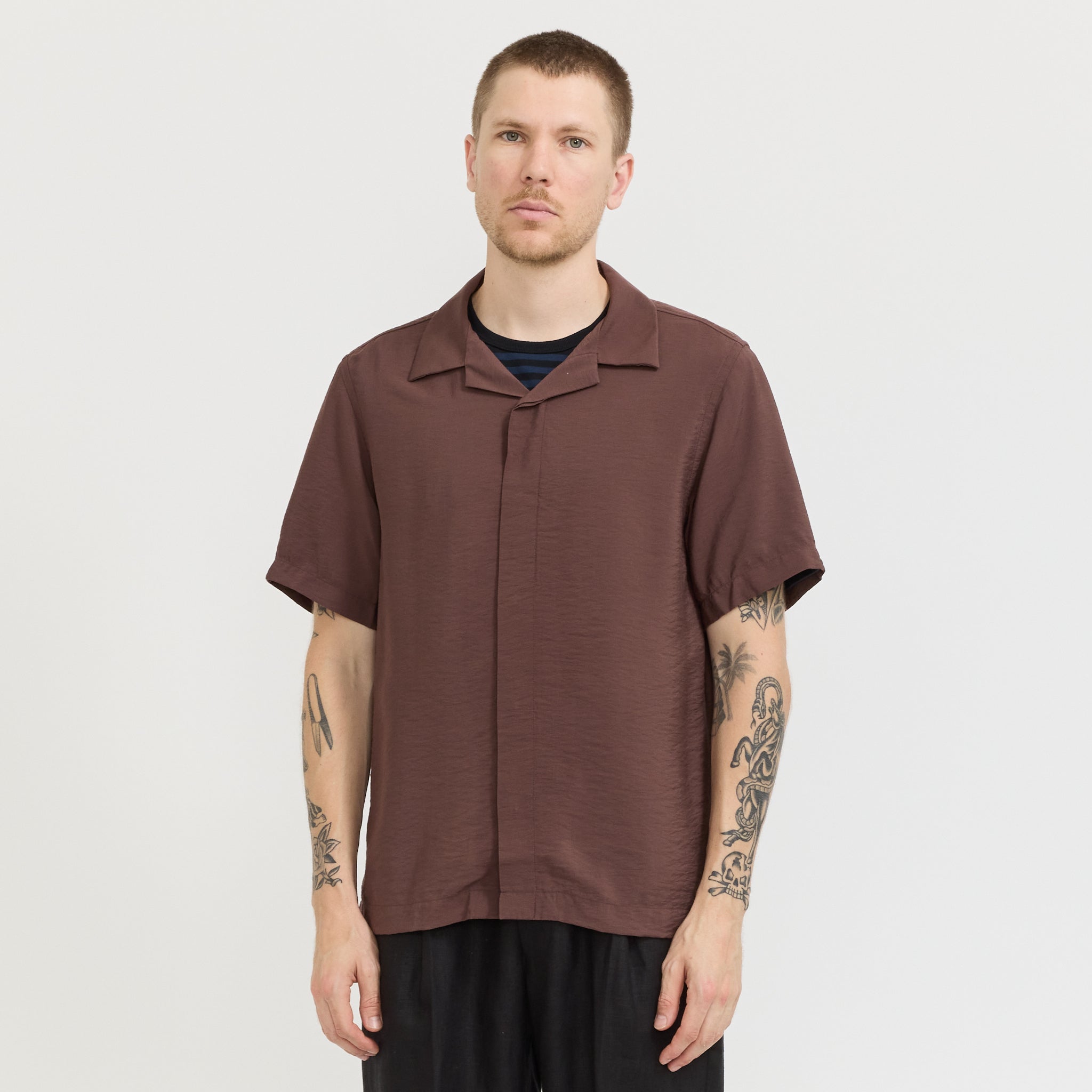 Hank SS Shirt Coffee