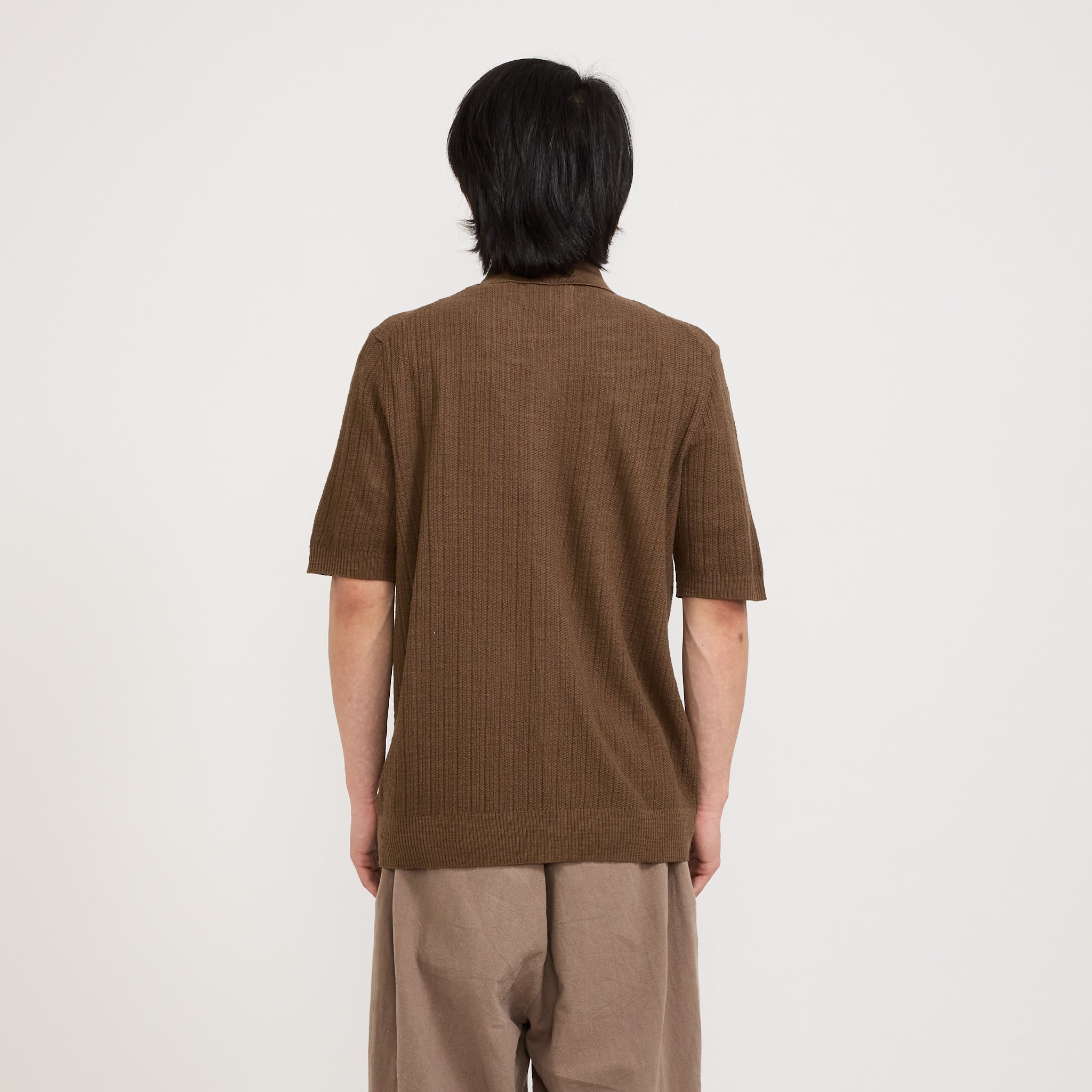 NN07 | Nolan Button Up Polo Cocoa | Maplestore