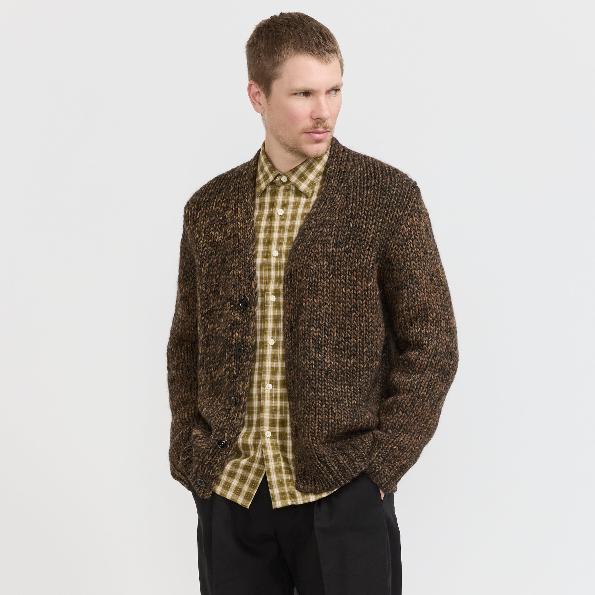 NN07 | Osky Mouline Cardigan Demitasse | Maplestore