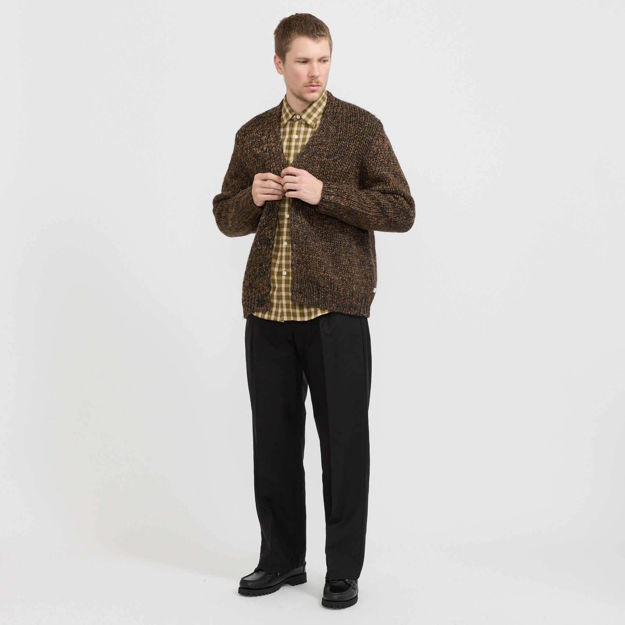 NN07 | Osky Mouline Cardigan Demitasse | Maplestore