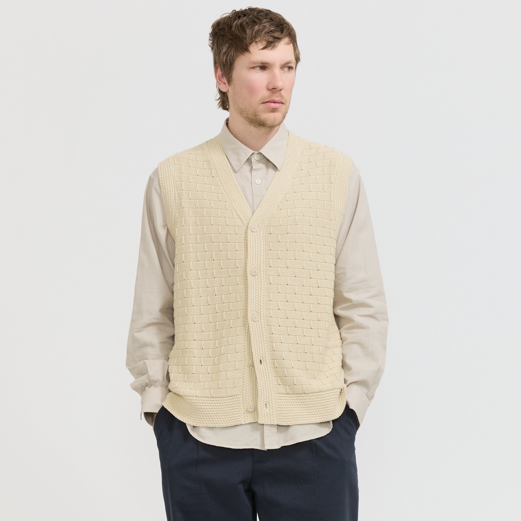 Reece Vest 6600 Ecru