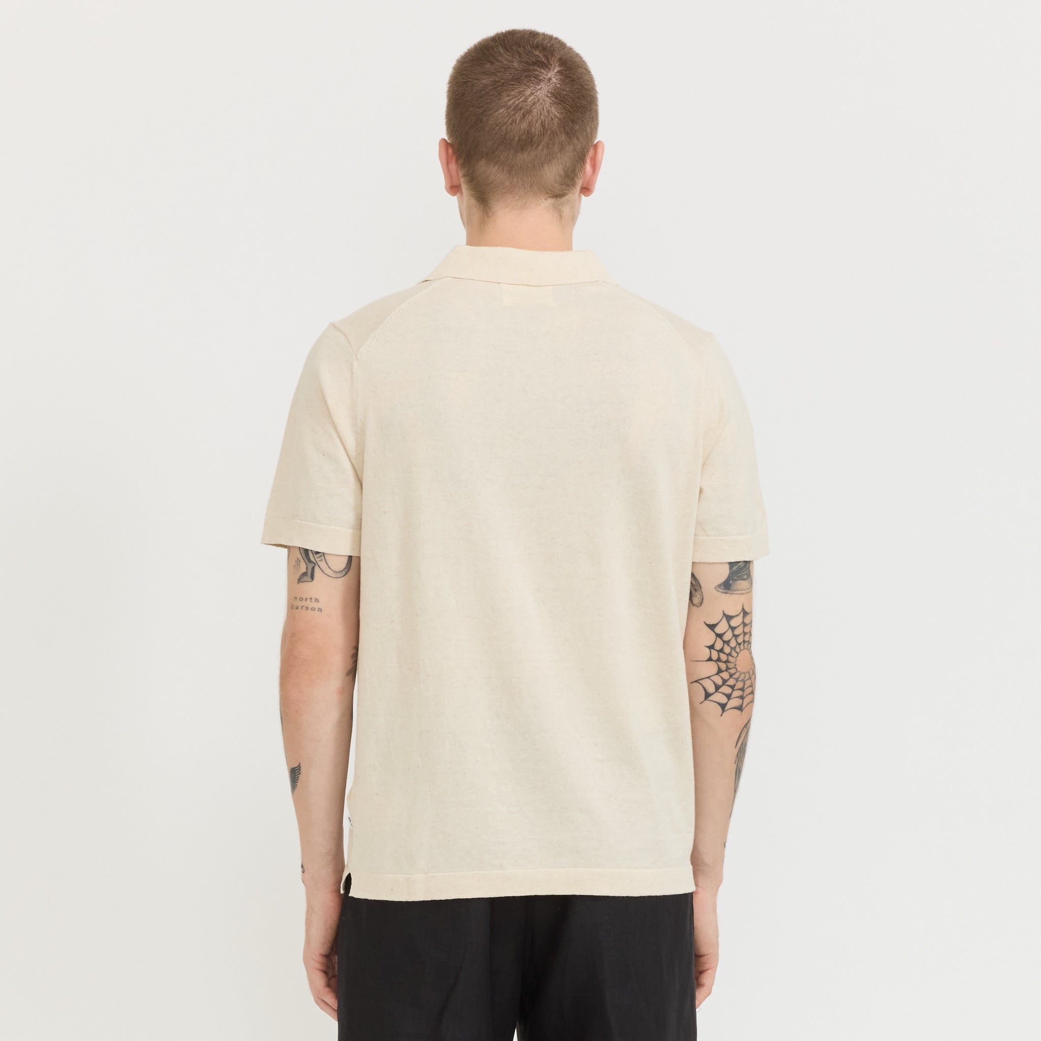 Ryan Knitted Polo Oat