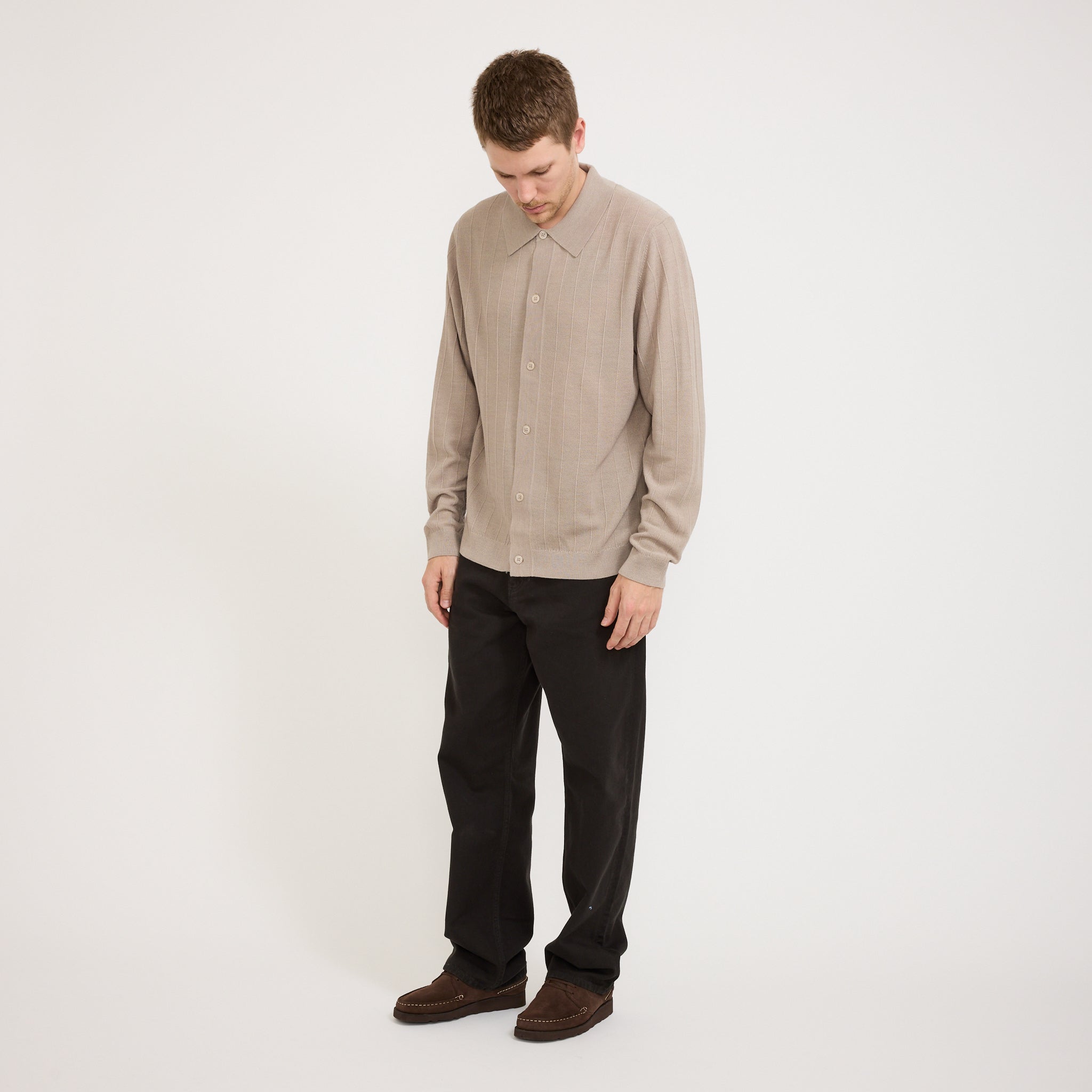 NN07 | Thor Wool Blend Cardigan 6584 Greige | Maplestore