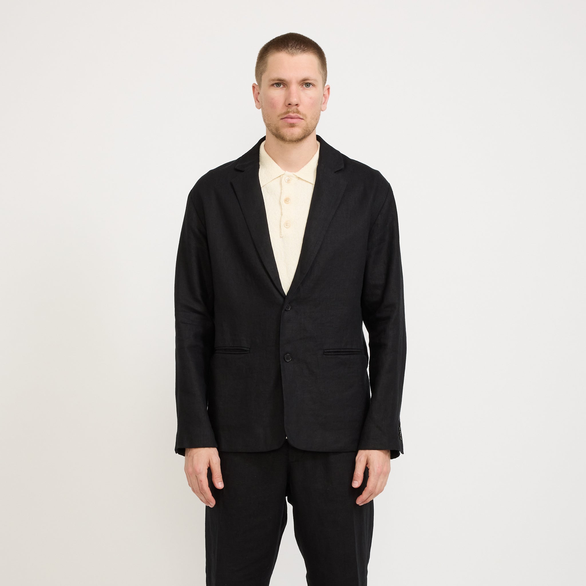 NN07 | Timo Linen Blazer Black | Maplestore
