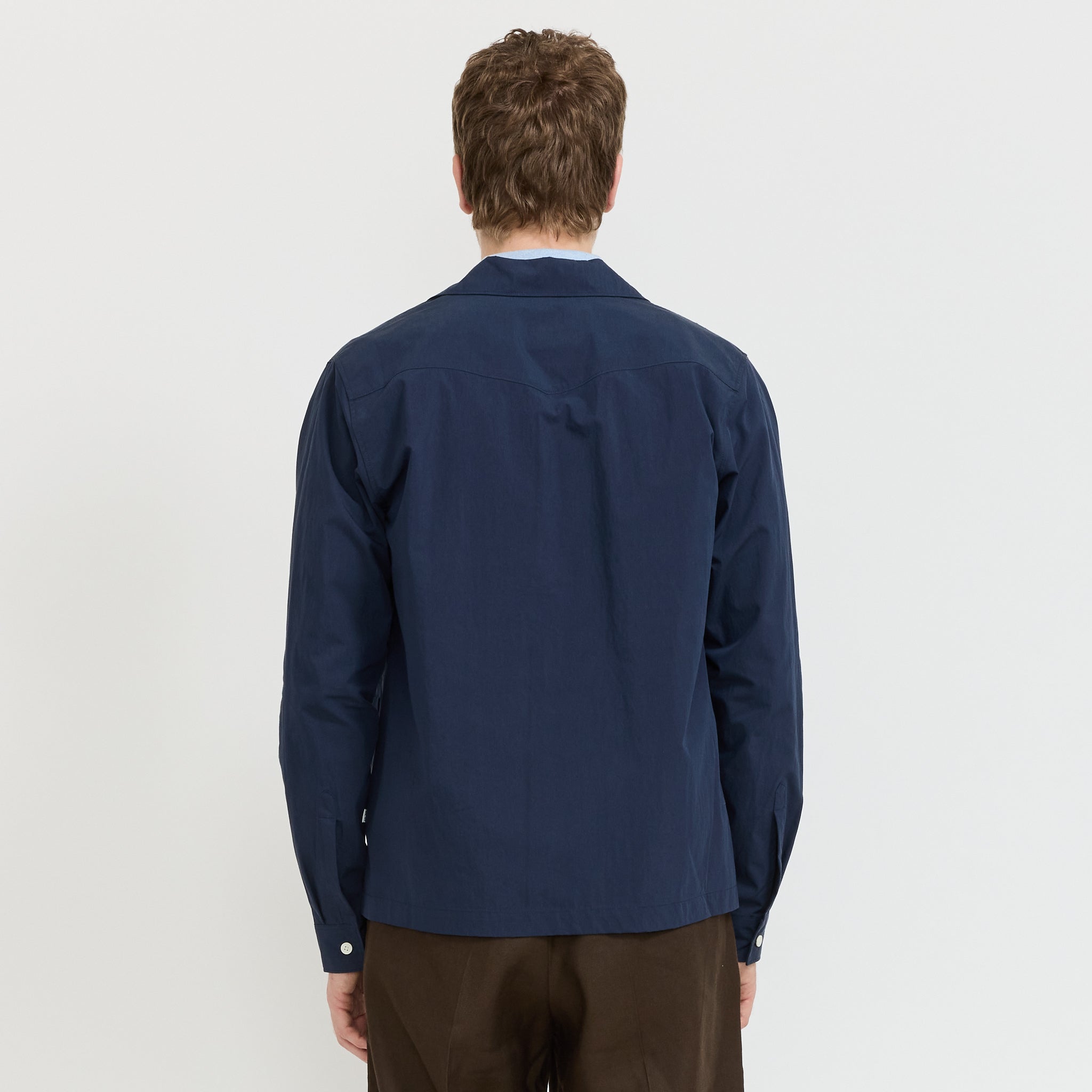 Virgil Zip Shirt Navy Blue