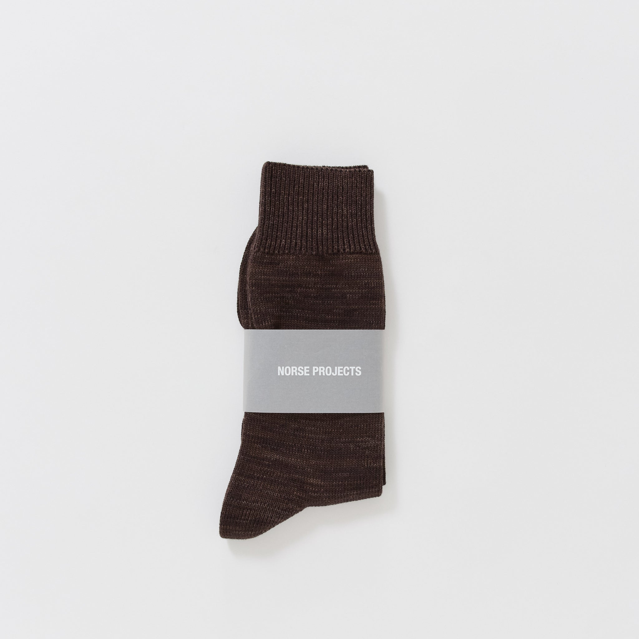 Norse Projects | Bykle Heavy Cotton Twist Sock Delicioso Brown | Maplestore