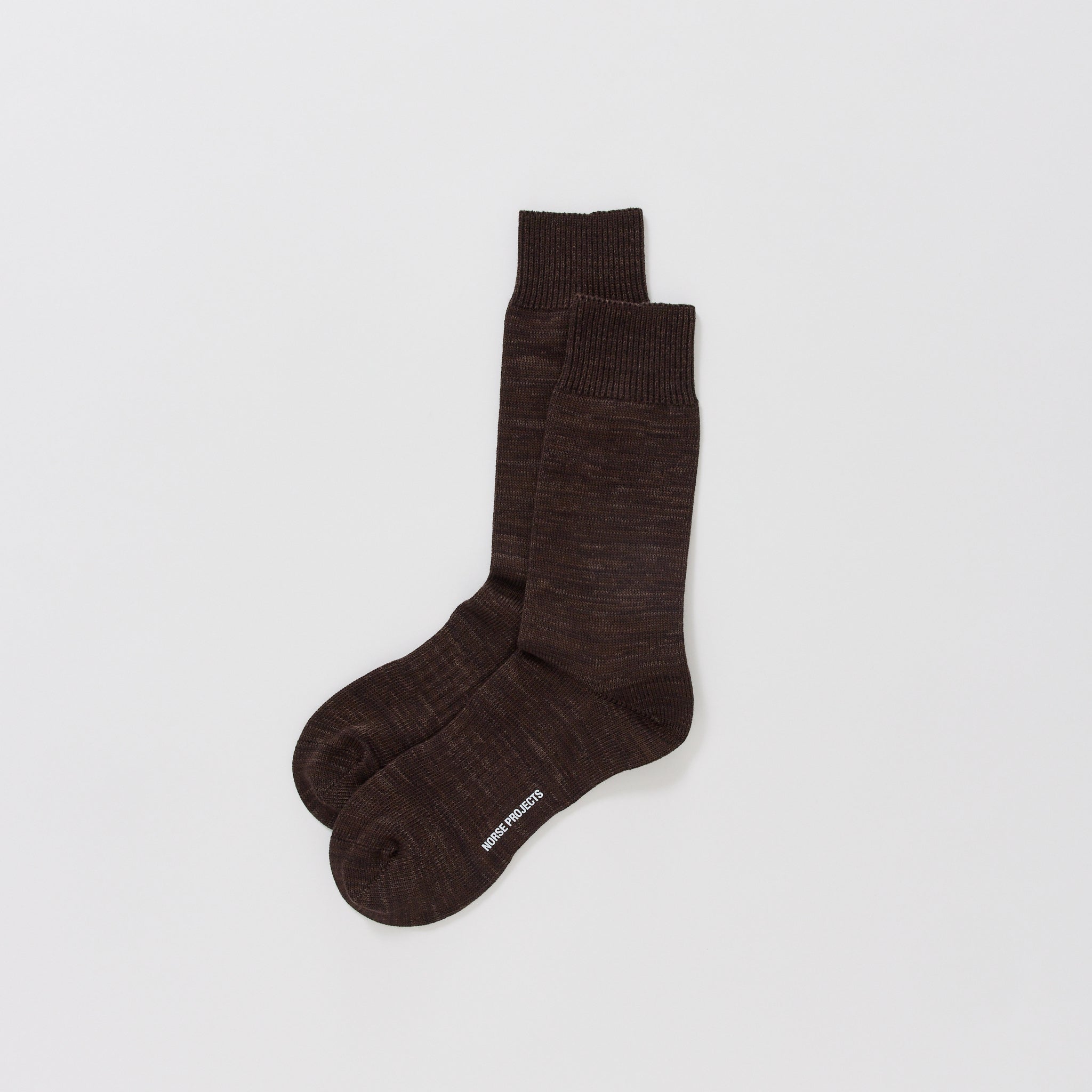 Norse Projects | Bykle Heavy Cotton Twist Sock Delicioso Brown | Maplestore