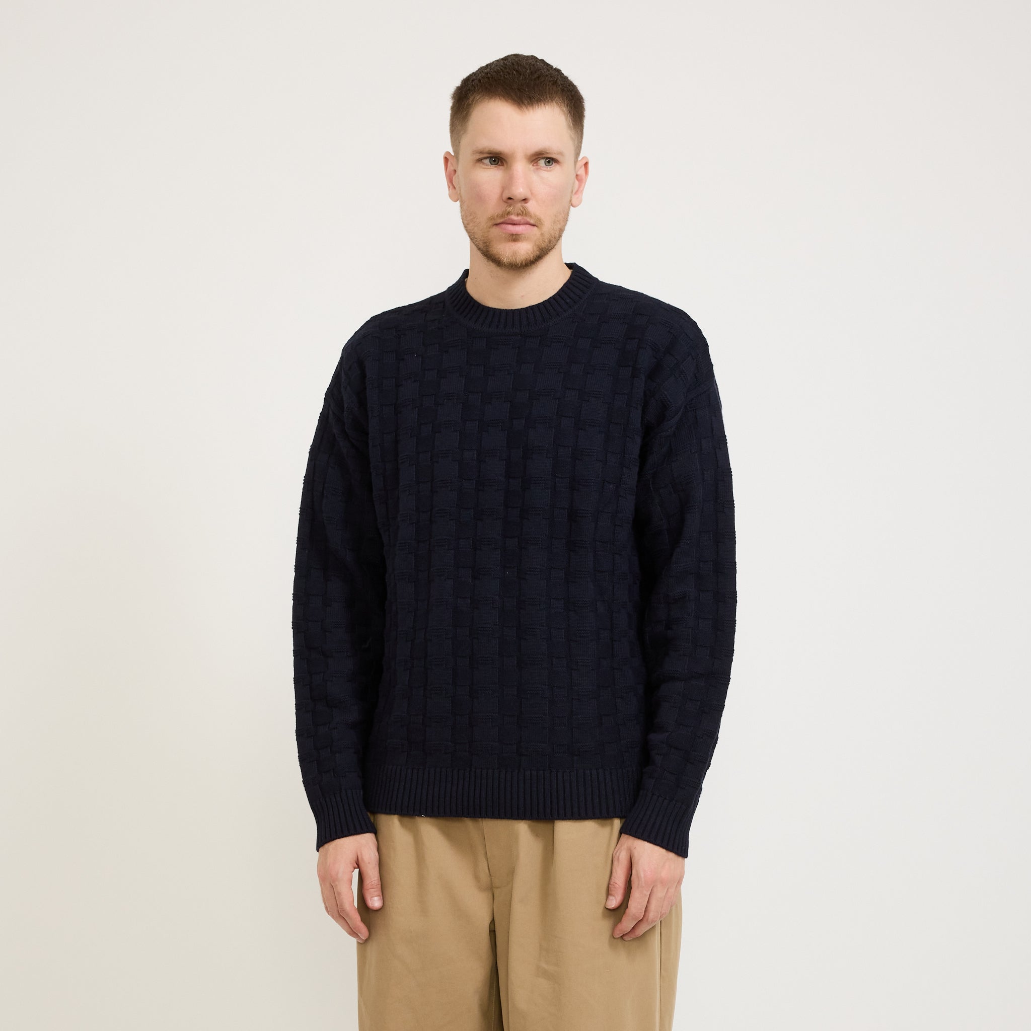 Norse Projects | Jonas Cotton/Cashmere Sweater Dark Navy | Maplestore