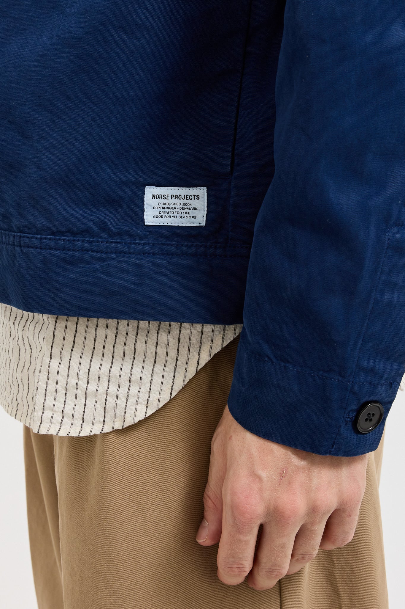 Norse Projects | Marcus Canvas Overshirt Workwear Blue | Maplestore