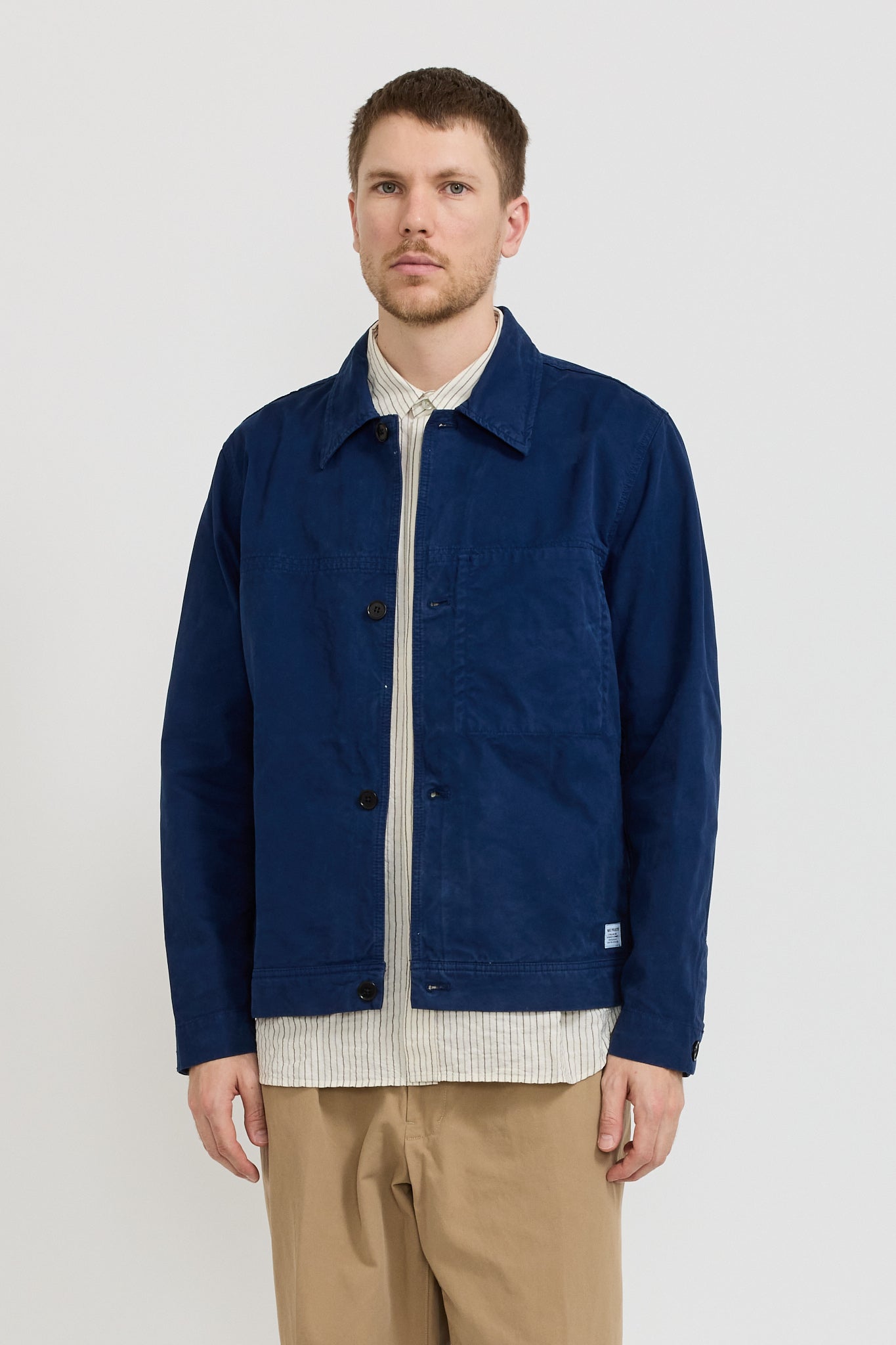 Norse Projects | Marcus Canvas Overshirt Workwear Blue | Maplestore