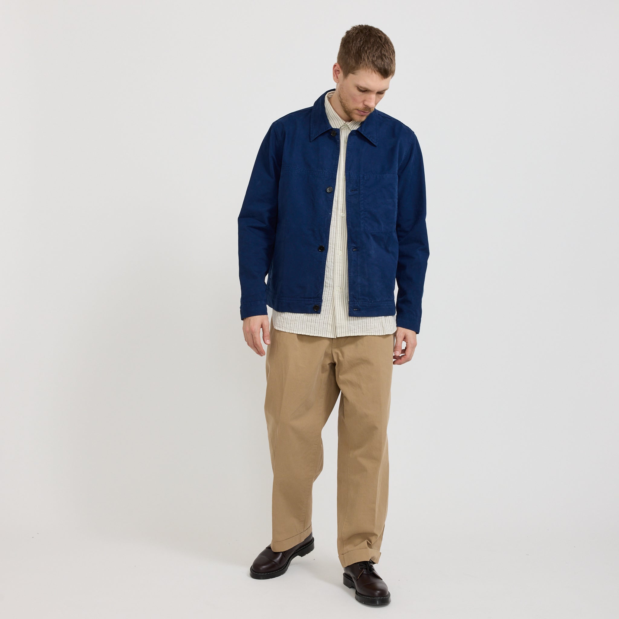 Norse Projects | Marcus Canvas Overshirt Workwear Blue | Maplestore