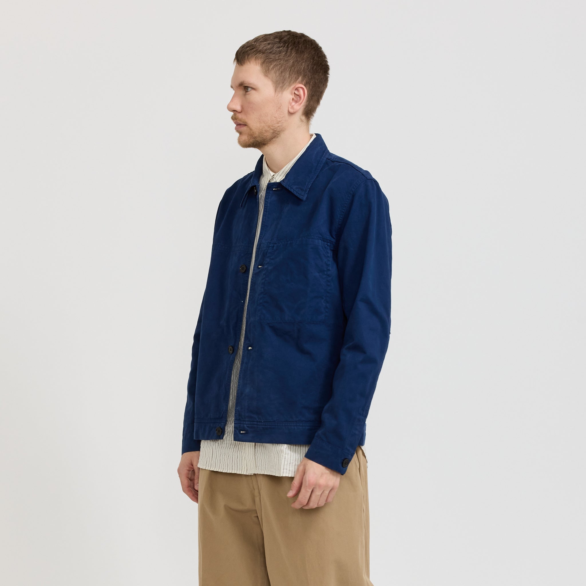 Marcus Canvas Overshirt Workwear Blue
