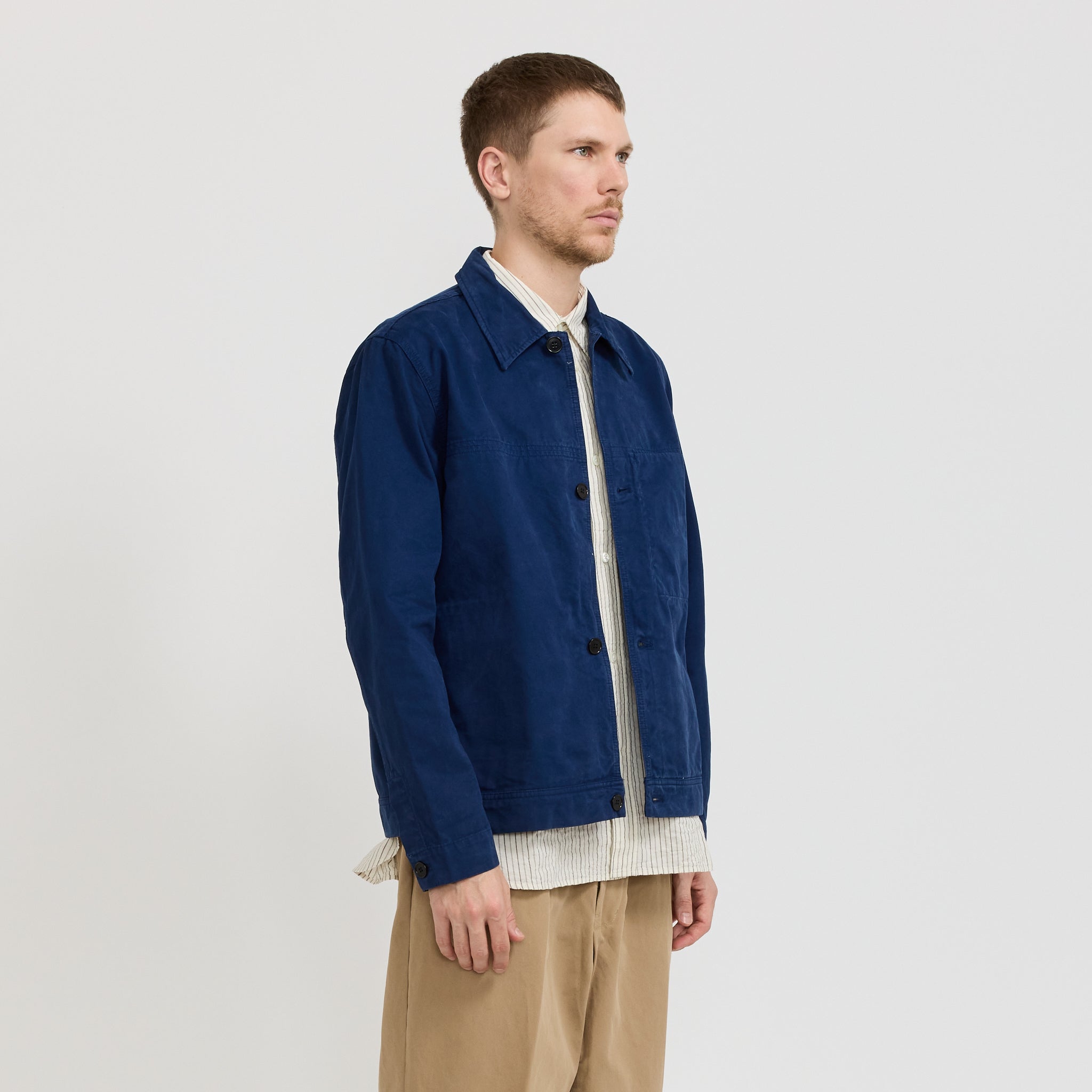 Marcus Canvas Overshirt Workwear Blue