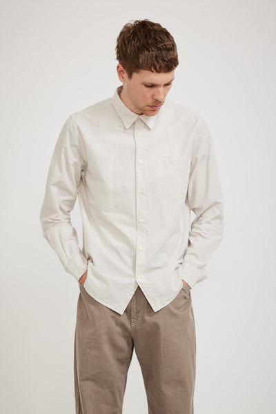 Norse Projects | Osvald Cotton Tencel Shirt Marble White | Maplestore