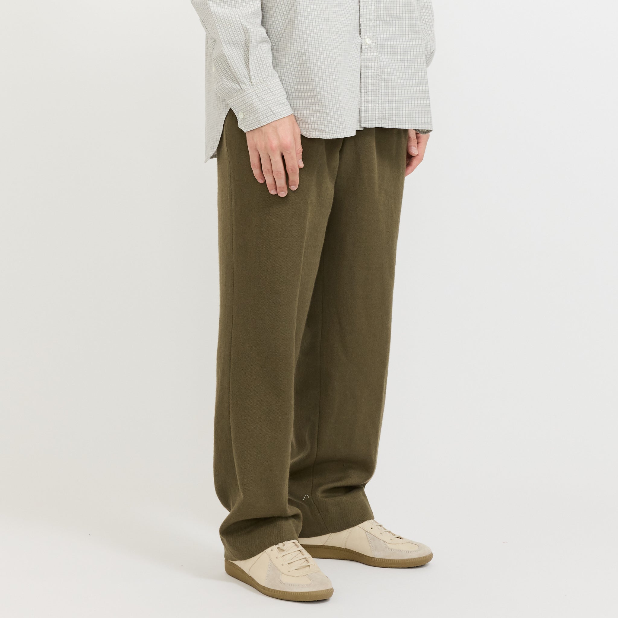 Benn Relaxed Cavalry Cotton Wool Pleated Trouser